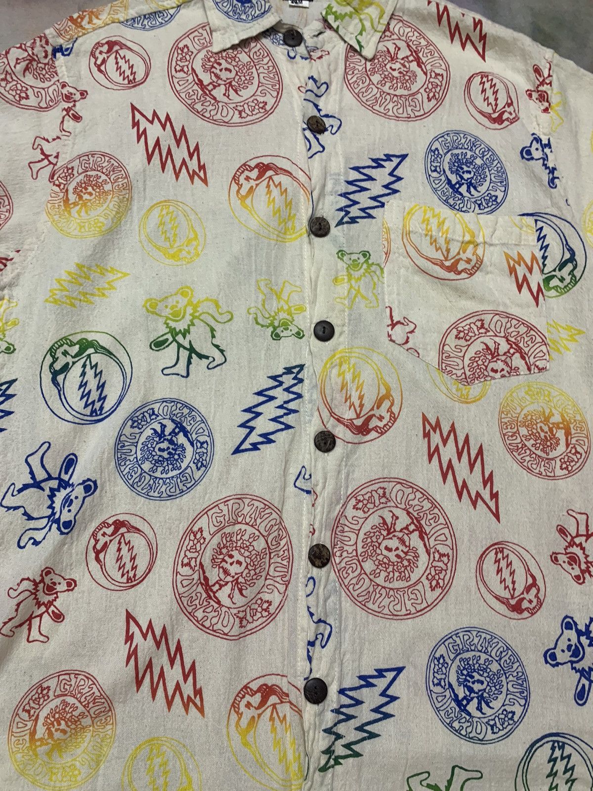 Band Tees Grateful Dead Linen Hawaiian Shirt Size US M / EU 48-50 / 2 - 3 Thumbnail
