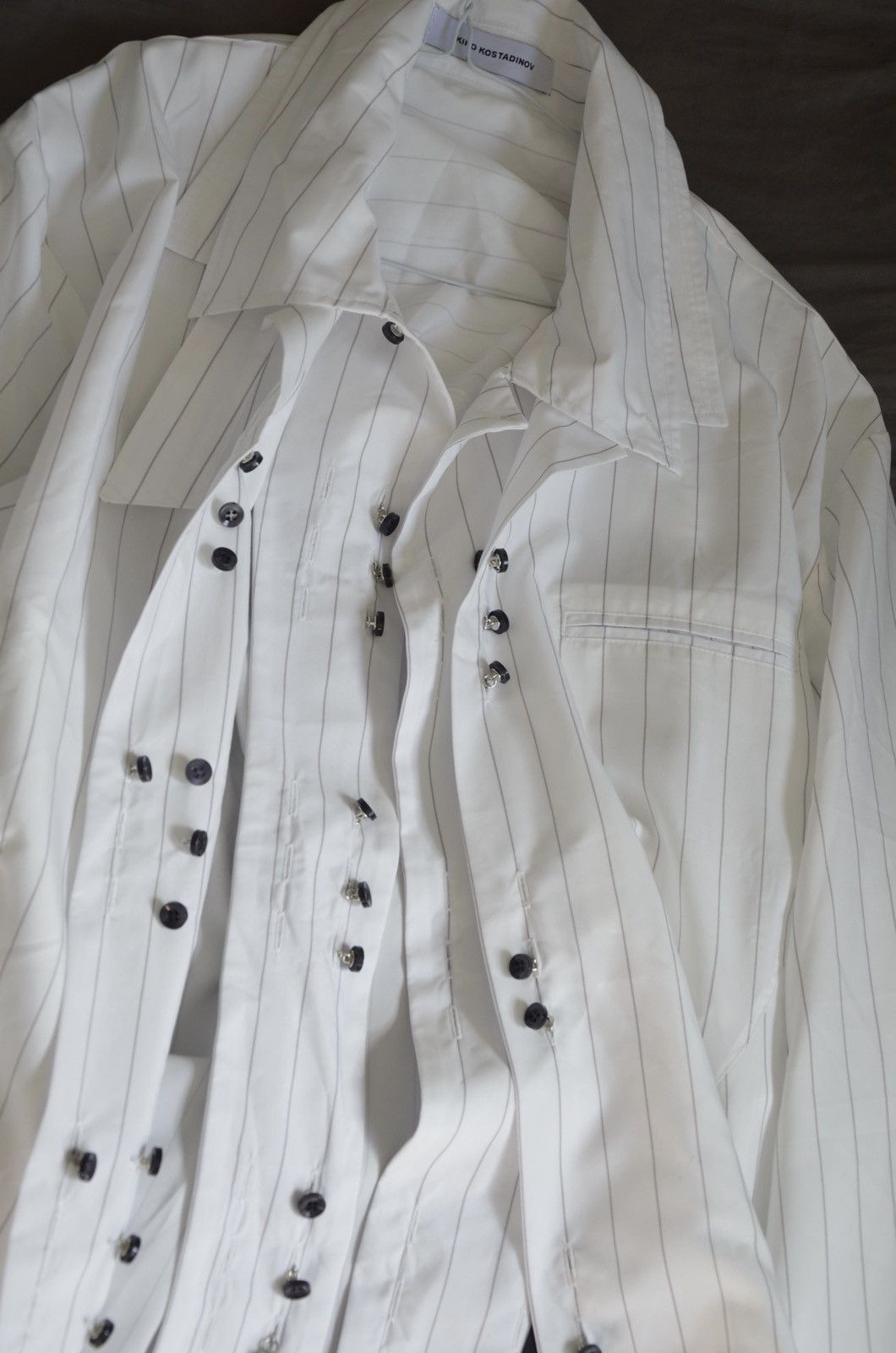 Kiko Kostadinov Kiko Kostadinov Tonino Shirt Jacket Wide Stripe Size US M / EU 48-50 / 2 - 2 Thumbnail