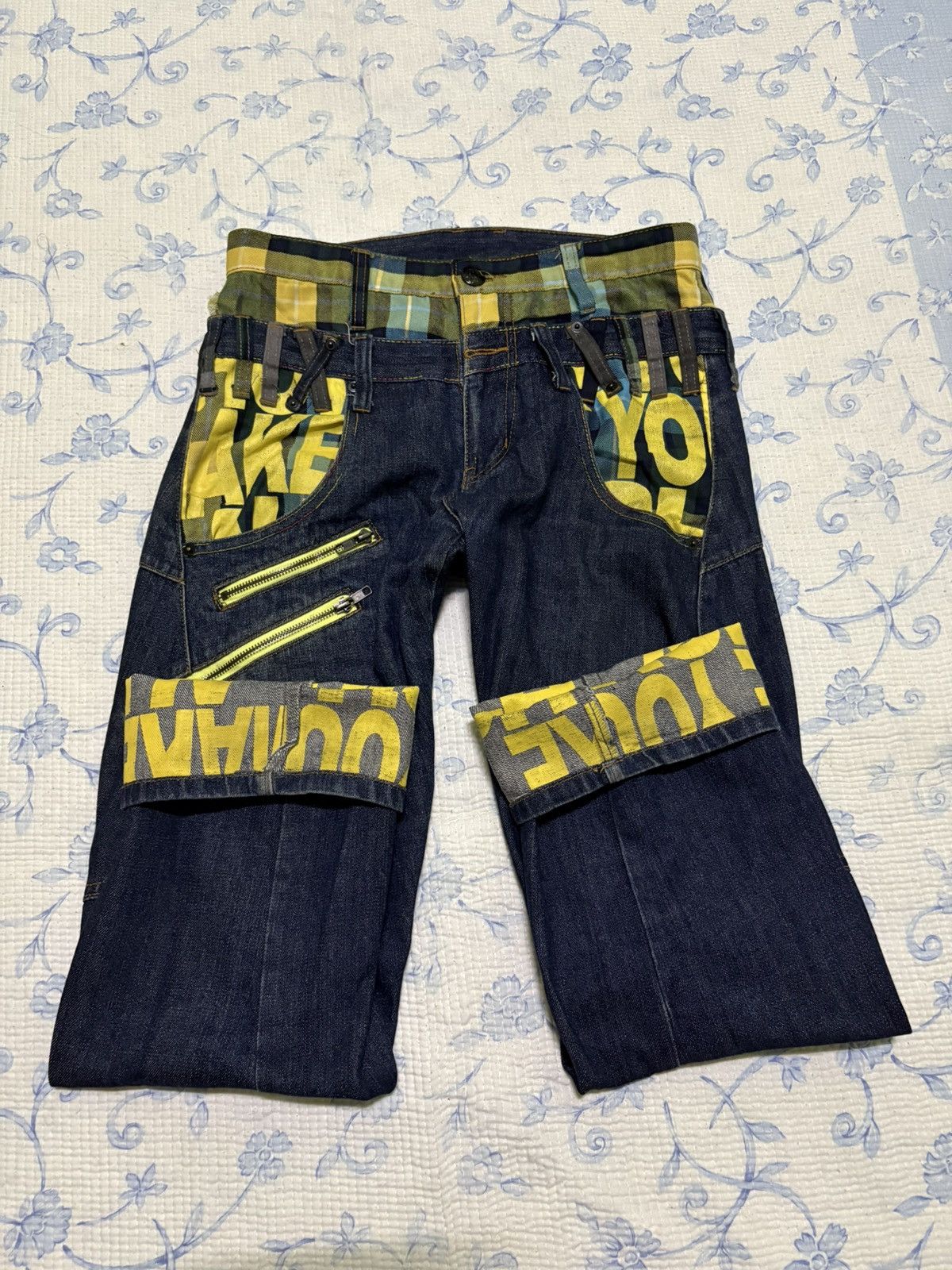 Japanese Brand Japanese BRTH Breath Double Waist Jeans Streetwear Denim Size US 31 - 16 Thumbnail