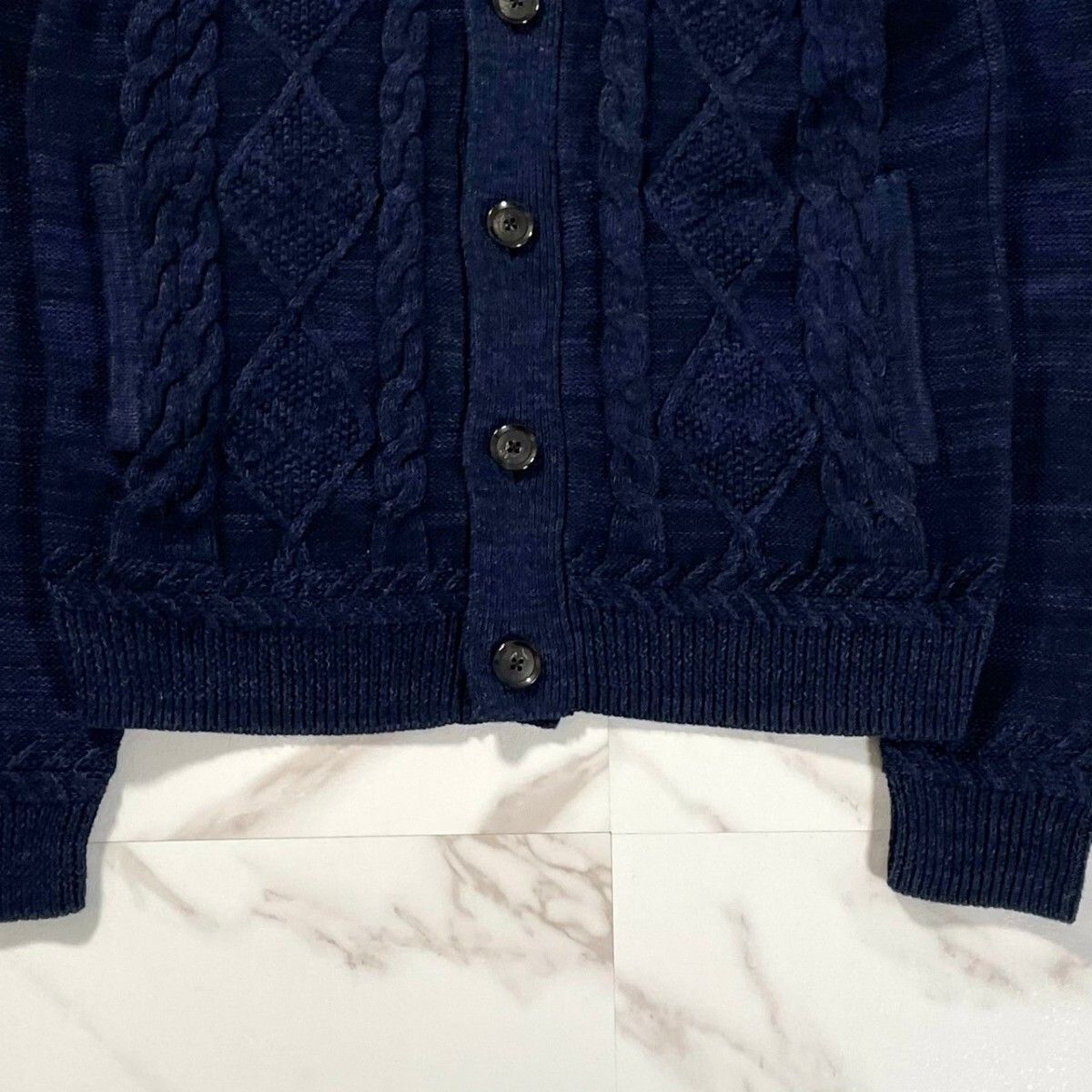 Takeo Kikuchi Ribbed Cable Knit Cardigan Sweater Size US L / EU 52-54 / 3 - 4 Thumbnail
