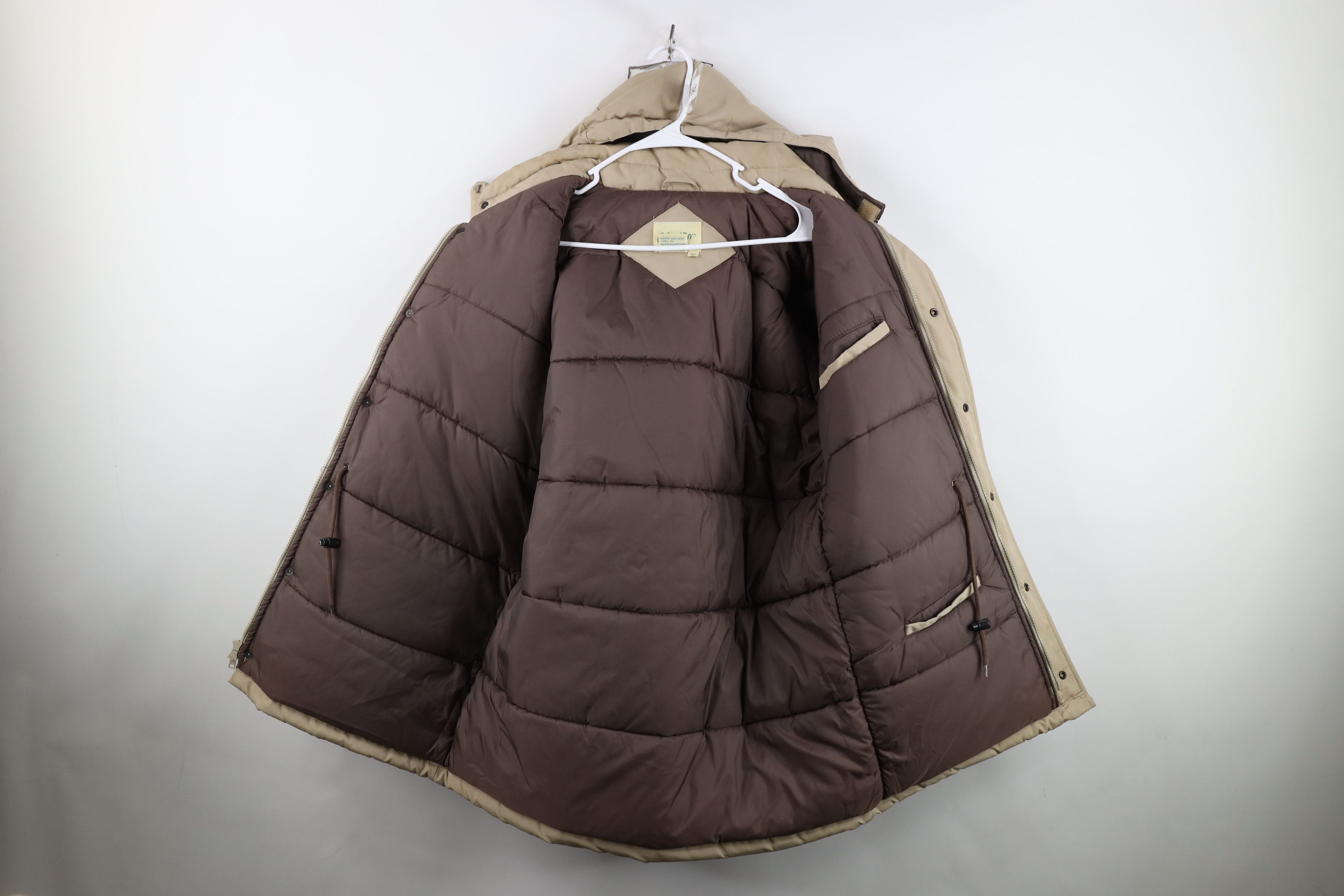 Vintage Vintage 70s 80s Streetwear Hooded Puffer Parka Jacket Beige Size US M / EU 48-50 / 2 - 10 Thumbnail