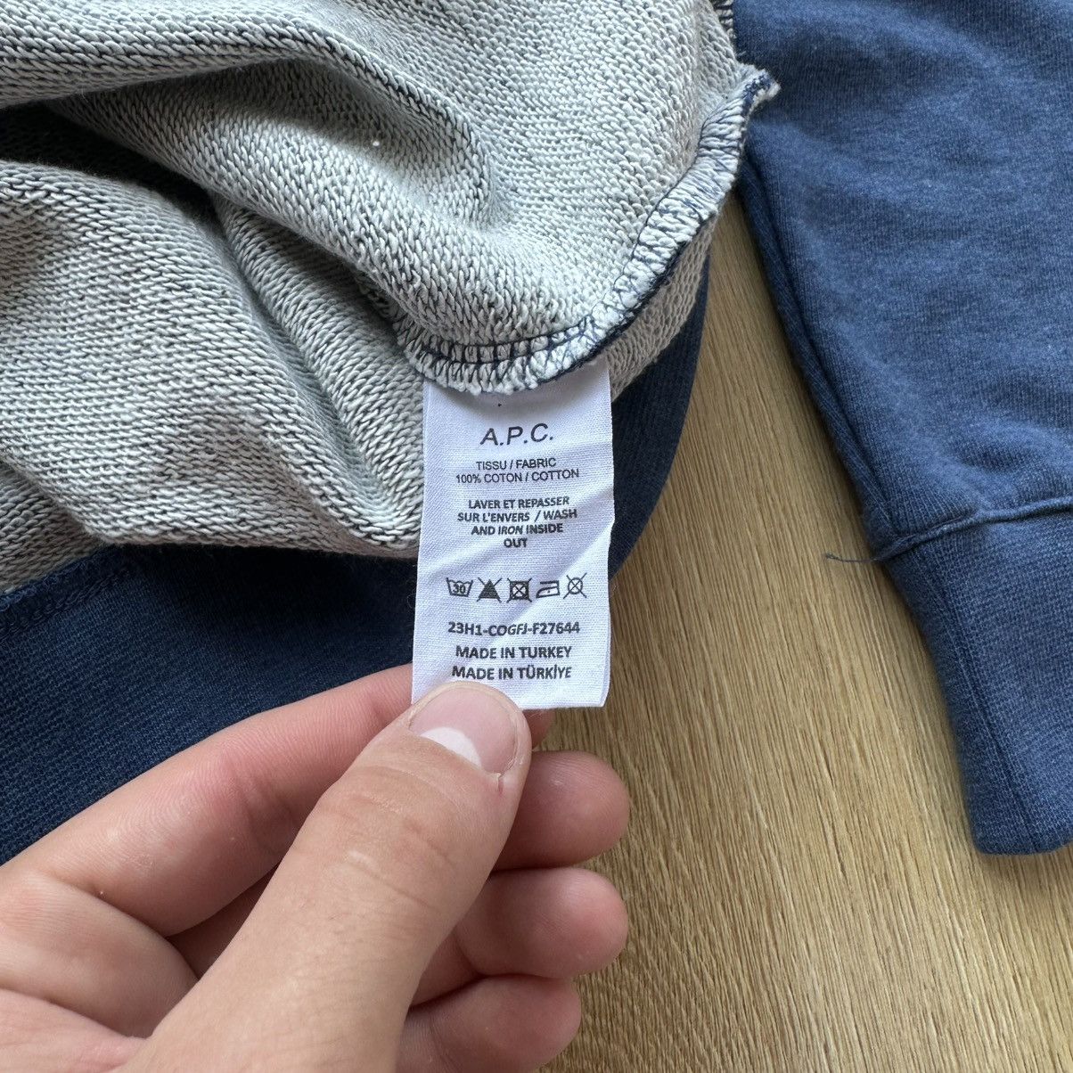 A.P.C. A.P.C Mens Flocked Logo Sweatshirt Pullover Streetwear Y2K Size US M / EU 48-50 / 2 - 11 Thumbnail
