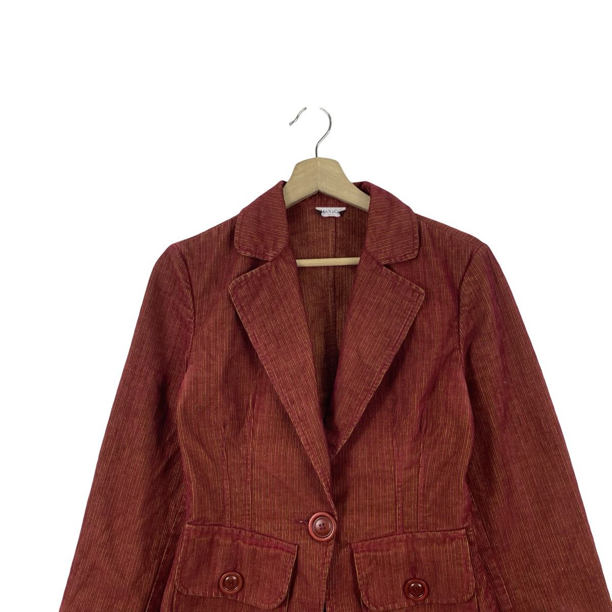 Max Mara Vintage MAX&C0 Active Corduroy Blazer Jacket Tailored Size S / US 4 / IT 40 - 2 Thumbnail
