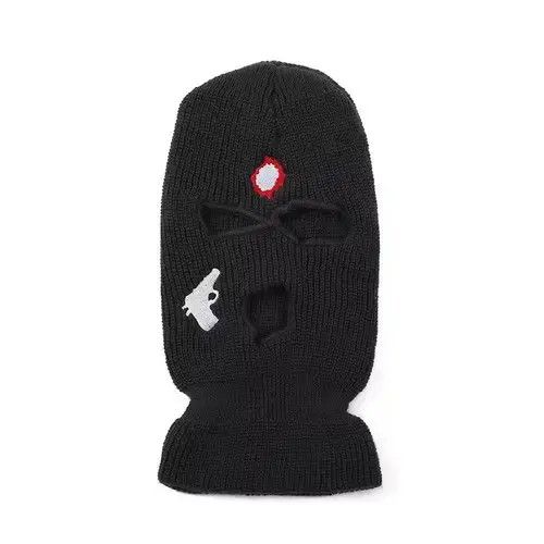 Other Embroidered Balaclava Ski Mask Head Facemask Black Color Size ONE SIZE - 1 Thumbnail