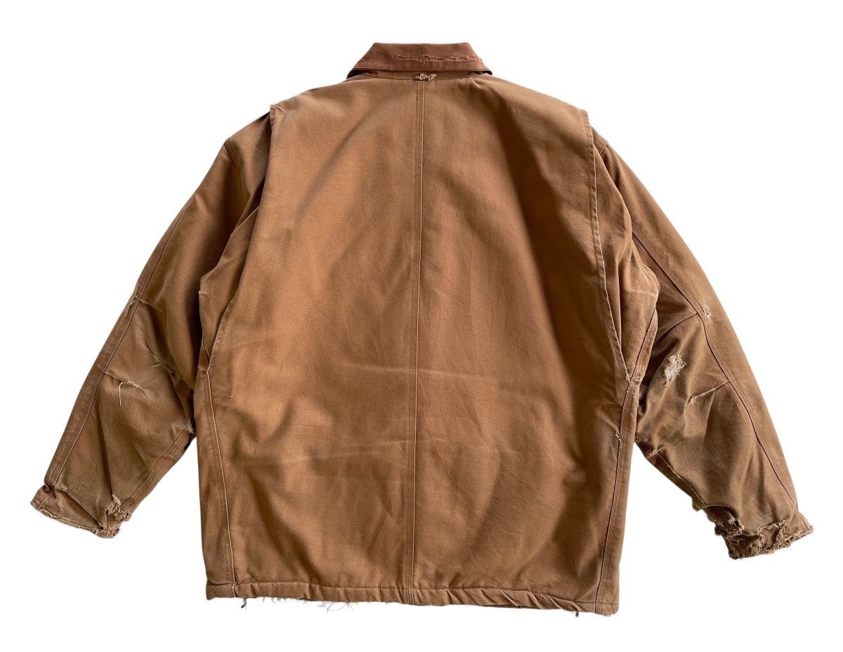 Vintage DISTRESSED❗️1990s Thrashed Workwear Jacket Size US XL / EU 56 / 4 - 3 Thumbnail