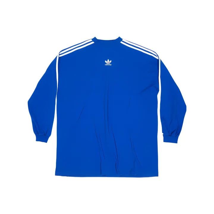 Balenciaga Balenciaga x adidas Originals Blue Long Sleeve Tee Size US M / EU 48-50 / 2 - 1 Thumbnail