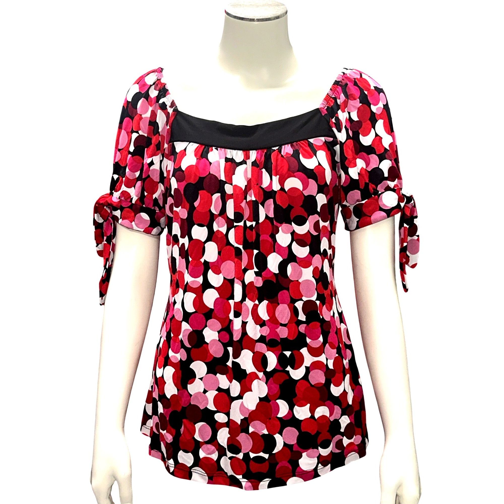 Other AGB Medium Multicolor Made In USA Blouse Bubble Circle Print Size M / US 6-8 / IT 42-44 - 4 Thumbnail