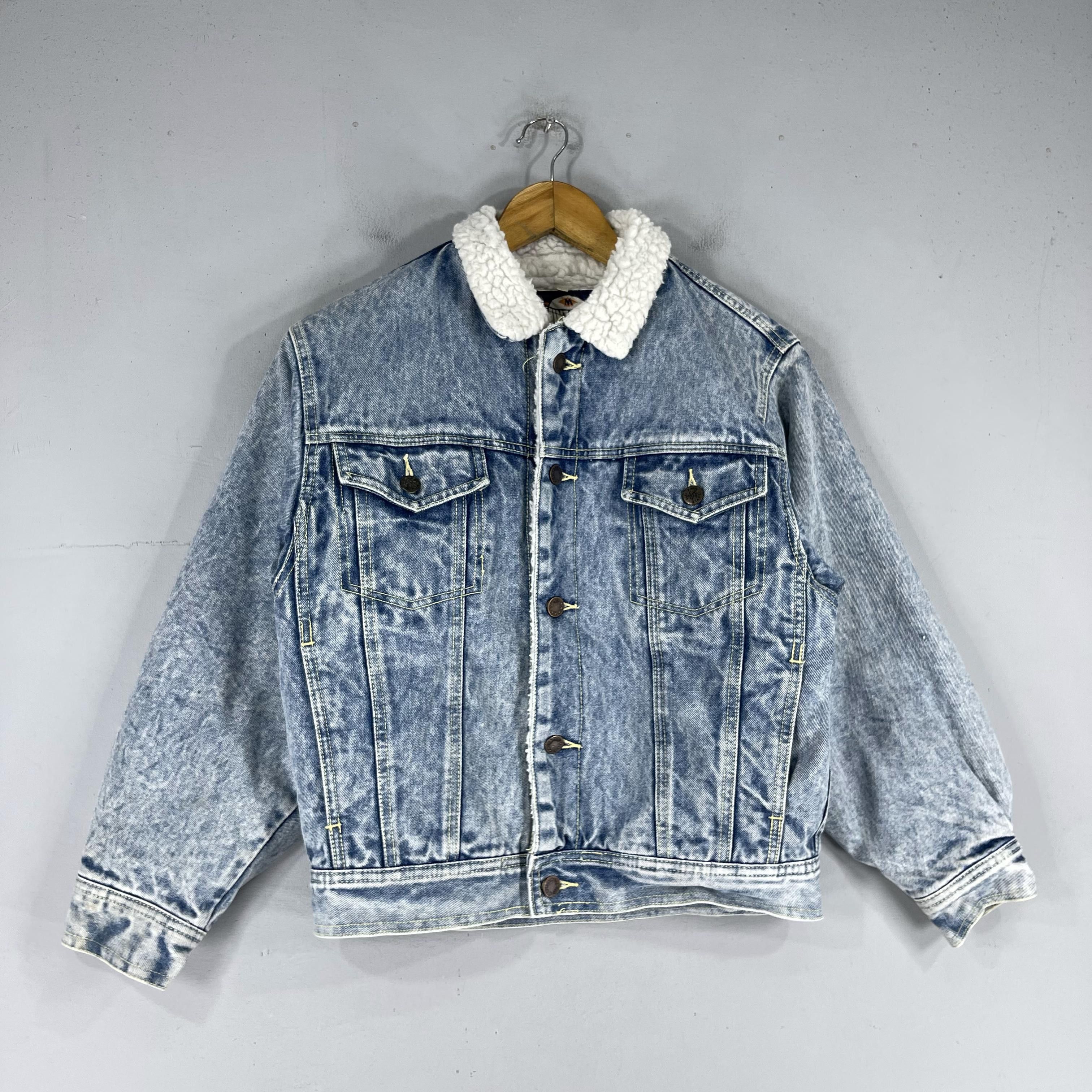 Japanese Brand × Vintage Vintage Mint Drop Sherpa Lined Denim Trucker Jacket Size S / US 4 / IT 40 - 3 Thumbnail