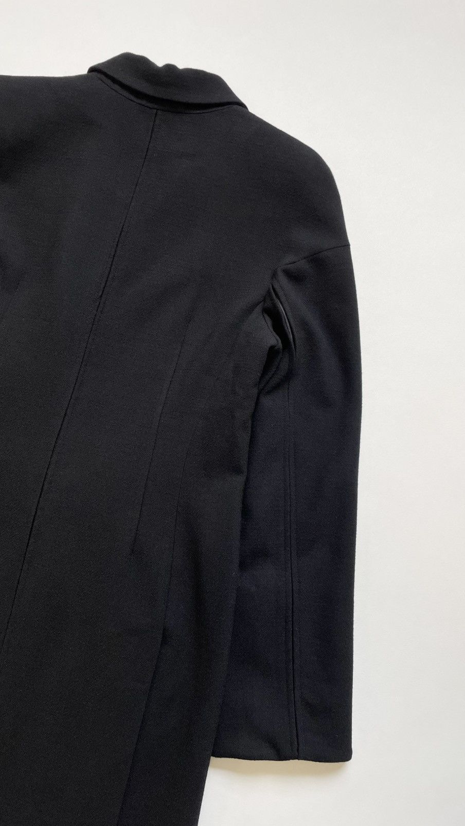 Ann Demeulemeester Black Brushed Wool Seam Panels Overcoat Size S / US 4 / IT 40 - 19 Thumbnail