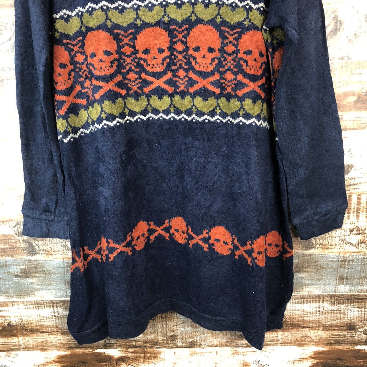 Homespun Knitwear Bemymuse Dark Blue skull Knitwear #A2056 Size M / US 6-8 / IT 42-44 - 6 Thumbnail