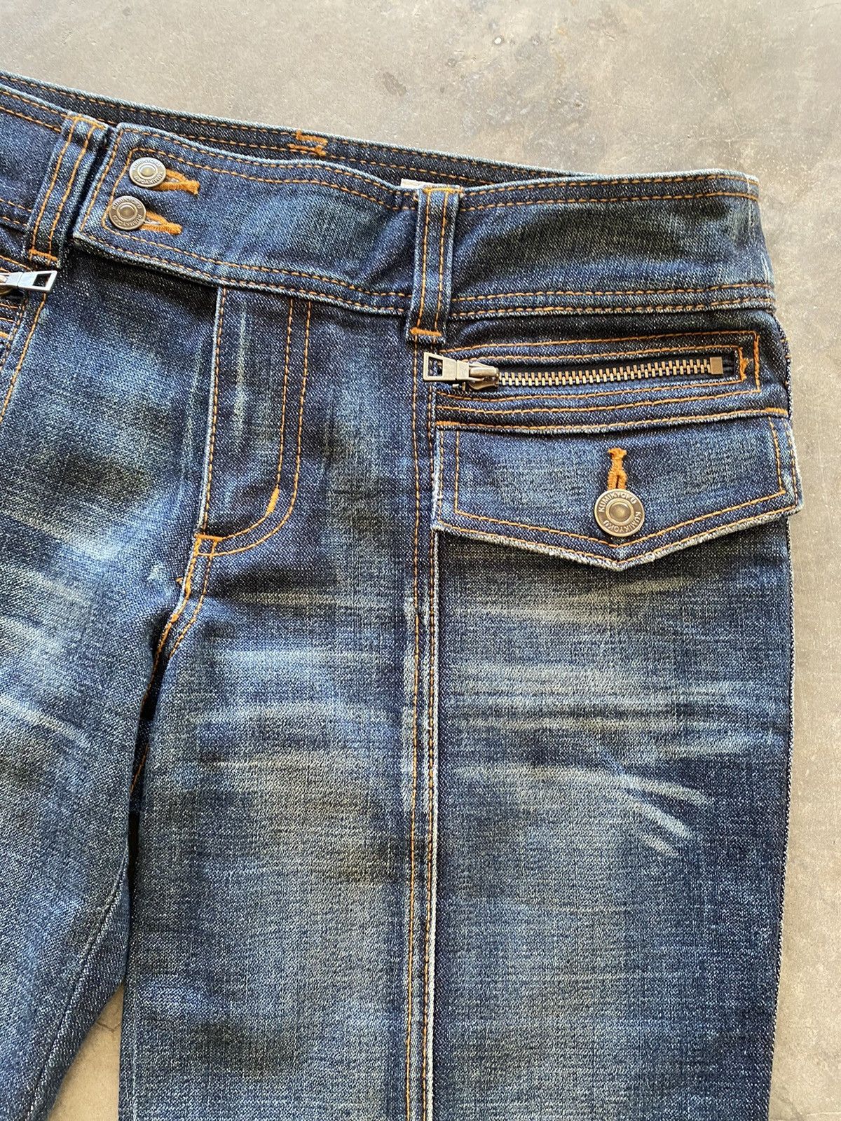 Hysteric Glamour × Japanese Brand Flare Jeans Kumikyoku Low Rise Wide Leg Baggy Size US 30 / EU 46 - 15 Thumbnail
