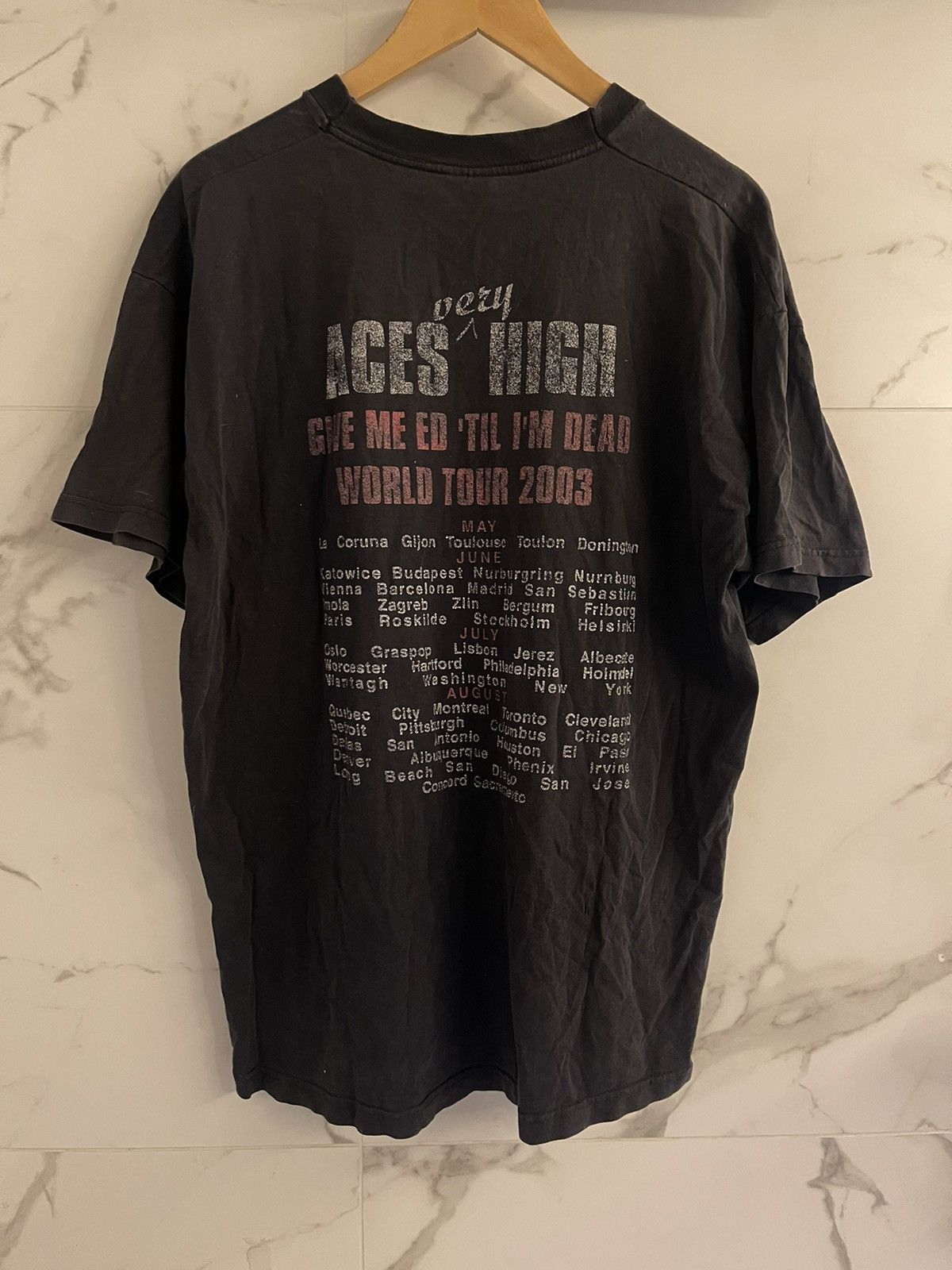Band Tees × Iron Maiden × Vintage 2003 Iron Maiden Vintage World Tour t-shirt Size US XL / EU 56 / 4 - 6 Thumbnail