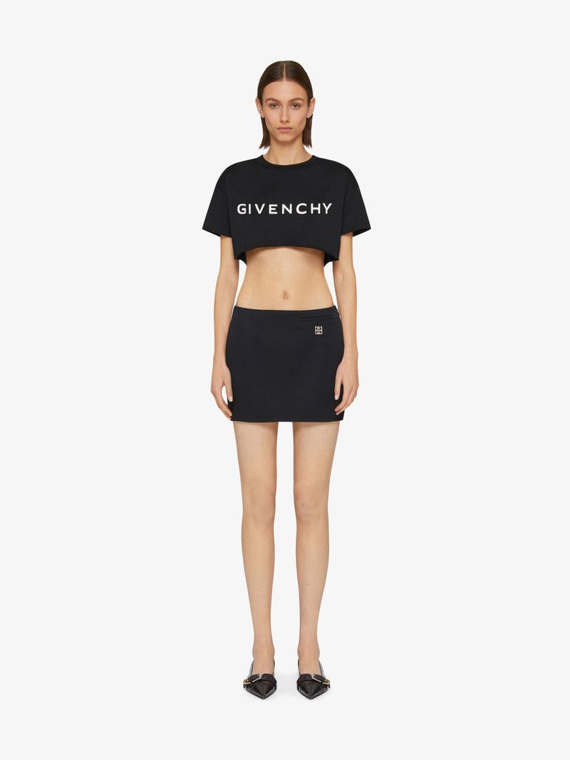 Givenchy o1w1db10326 Cropped T-Shirt in Black Size M / US 6-8 / IT 42-44 - 2 Thumbnail