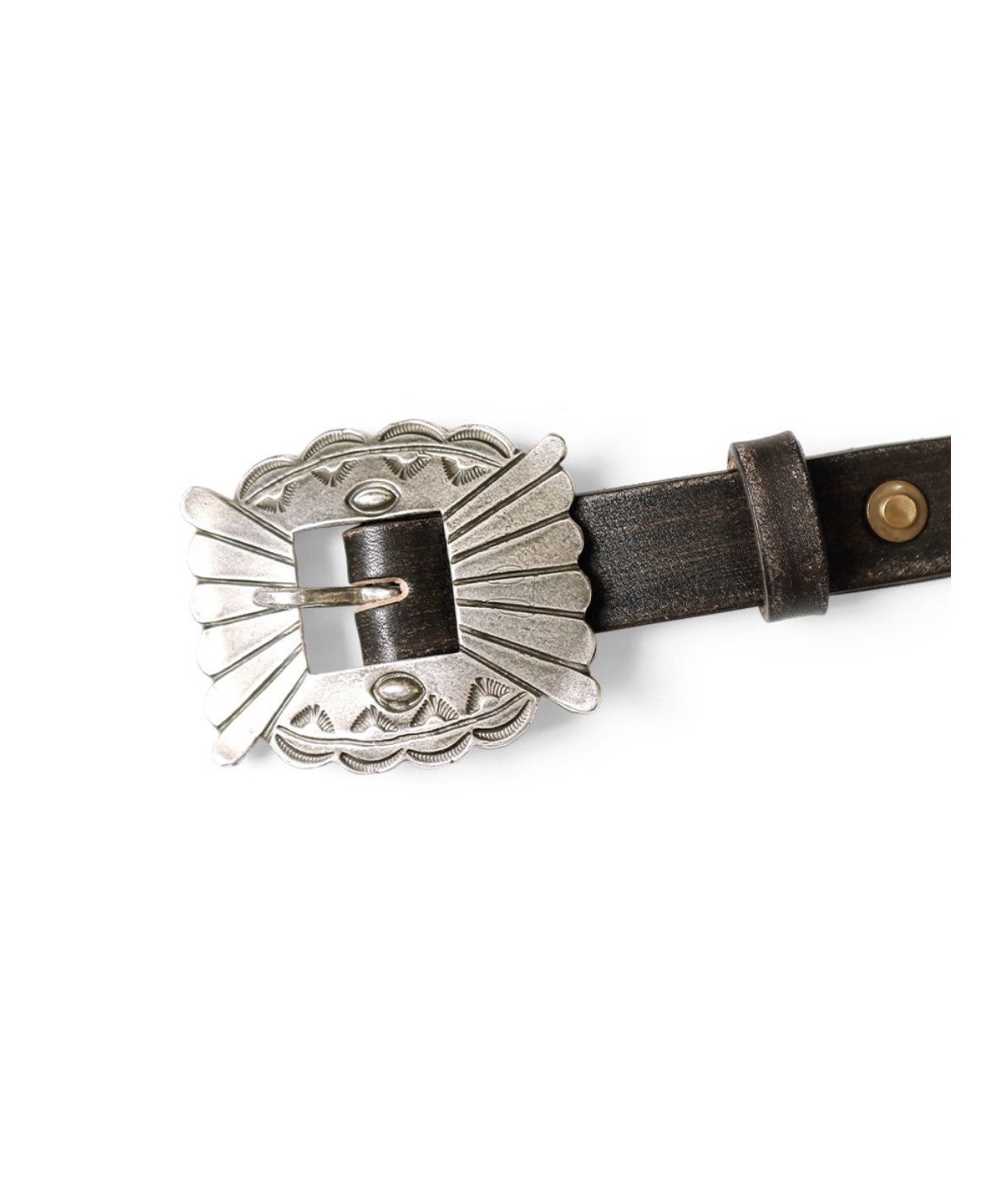 Kapital Kapital Oiled Leather Pueblo Buckle Belt Size ONE SIZE - 5 Thumbnail
