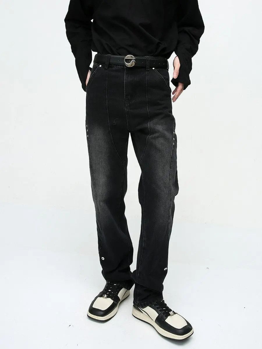 Japanese Brand Retro loose straight leg casual jeans Size US 32 / EU 48 - 3 Thumbnail