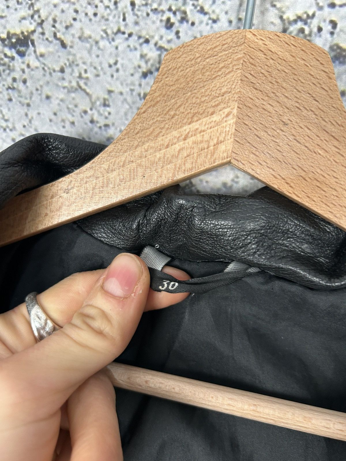 Genuine Leather Vintage Genuine Leather Black Avant Garde Jacket Grunge Size US M / EU 48-50 / 2 - 6 Thumbnail