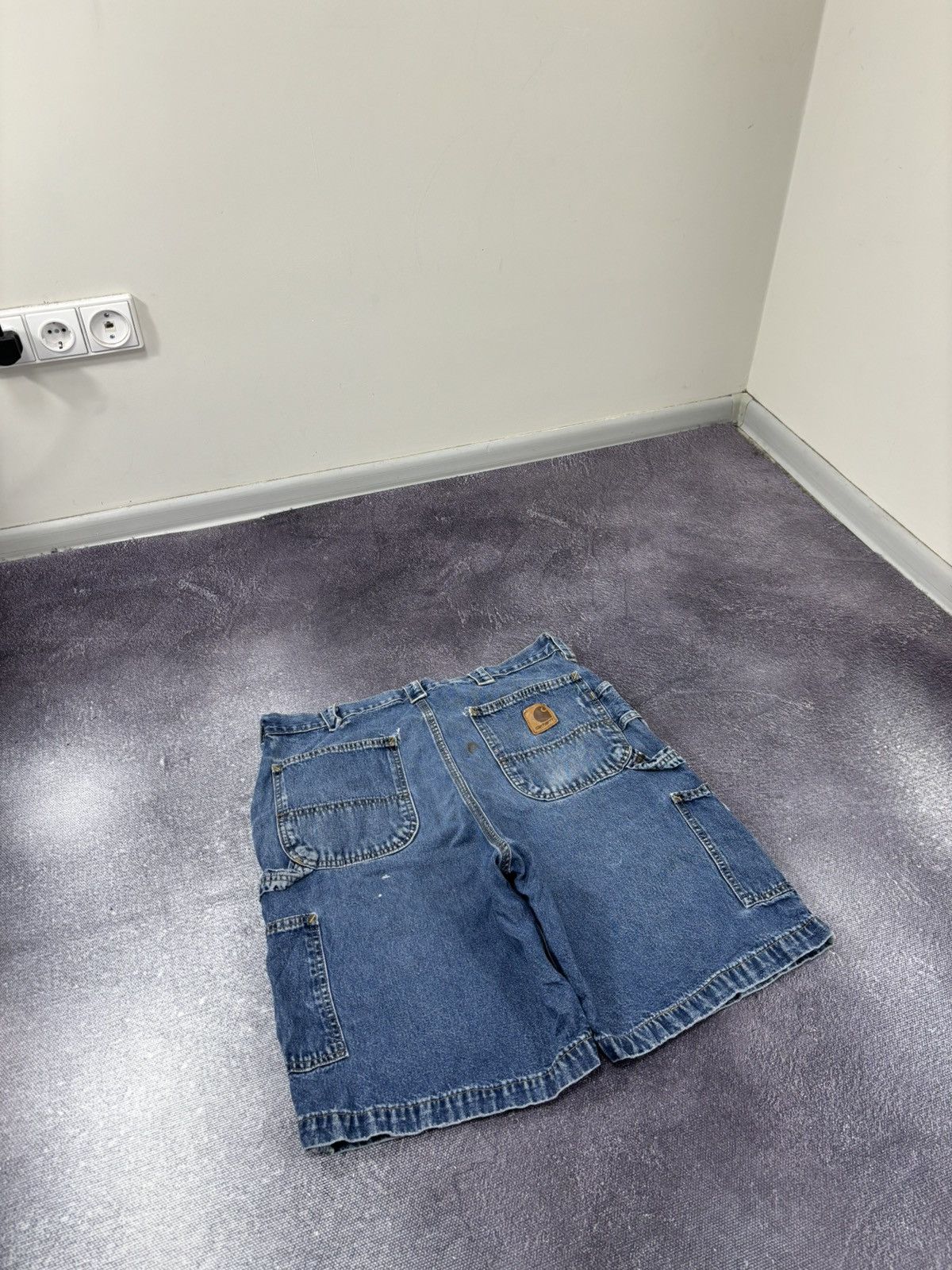 Carhartt Vintage 90s Carhartt USA Hype Work Blue Denim Shorts Jorts Size US 36 / EU 52 - 3 Thumbnail
