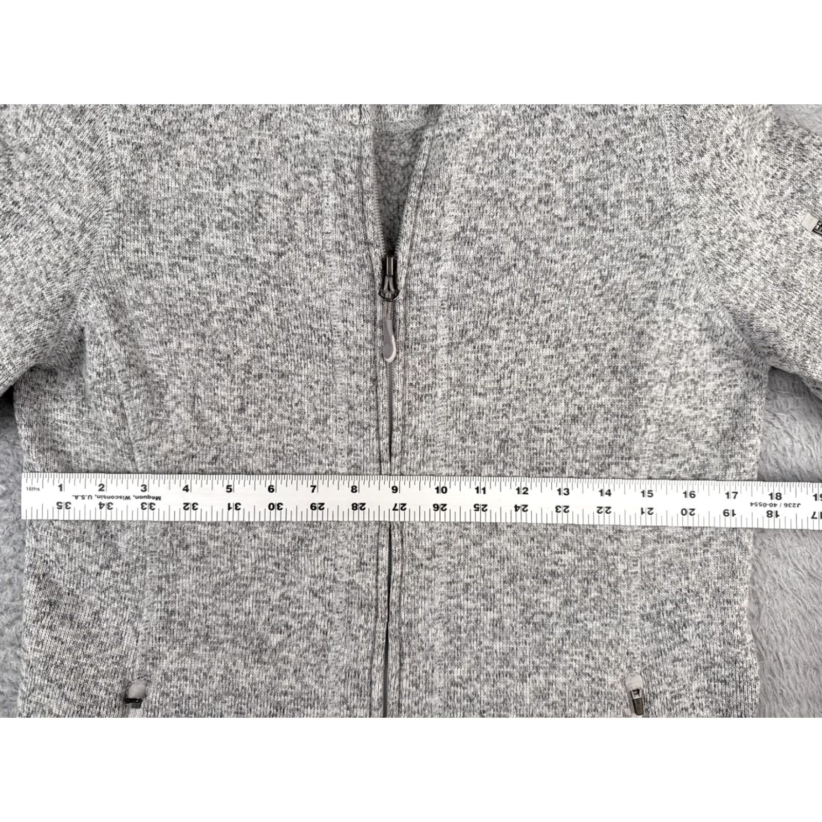 Vintage LL Bean Jacket Womens Small Gray Knit Shell Full Zip Hoodie 100% Polyester Hike Size S / US 4 / IT 40 - 7 Thumbnail