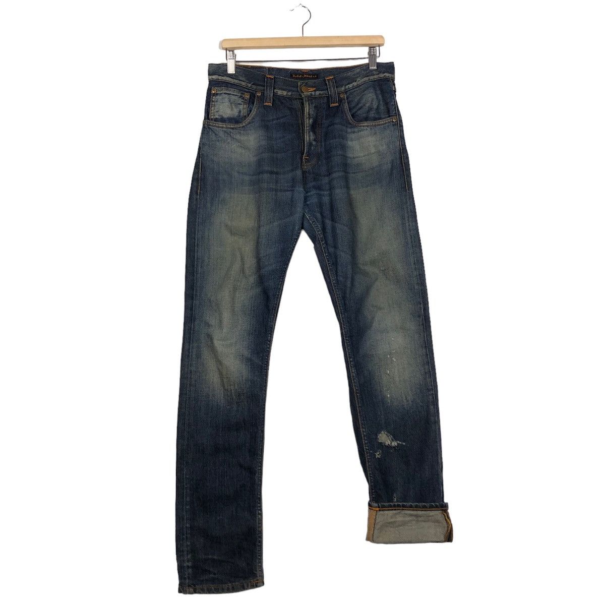Japanese Brand 🔥Rare Distressed Denim Design Nudie Jeans Japan Made Size US 32 / EU 48 - 8 Thumbnail