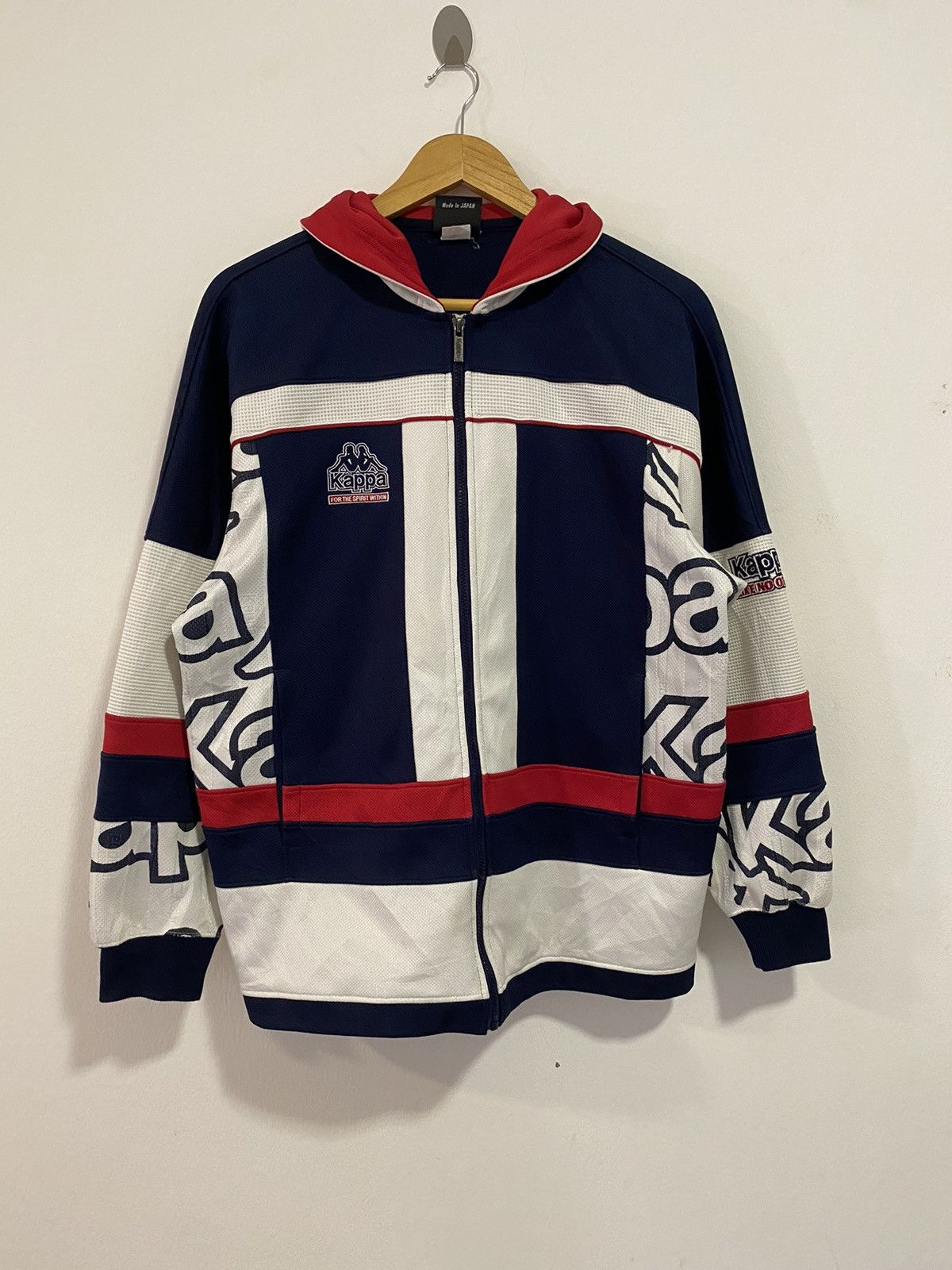 Kappa × Vintage Vintage Kappa Big Logo Colour Block Hooded Jacket Size US M / EU 48-50 / 2 - 1 Thumbnail