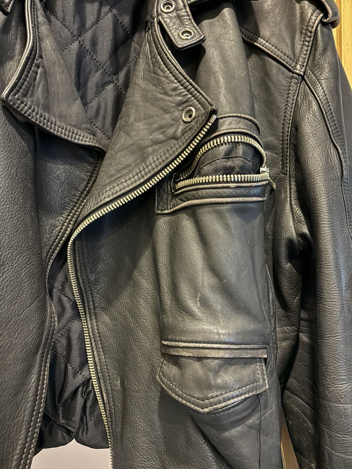 Vintage Real Leather Jacket Size XXL / US 16-18 / IT 52-54 - 5 Thumbnail