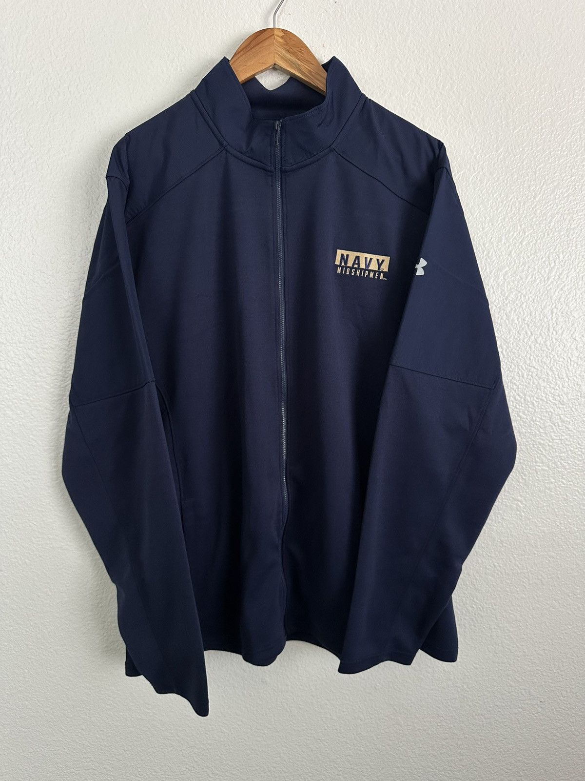 Under Armour Under Armour Navy Midshipmen Football Athletic Zip Jacket Size US XXL / EU 58 / 5 - 1 Thumbnail