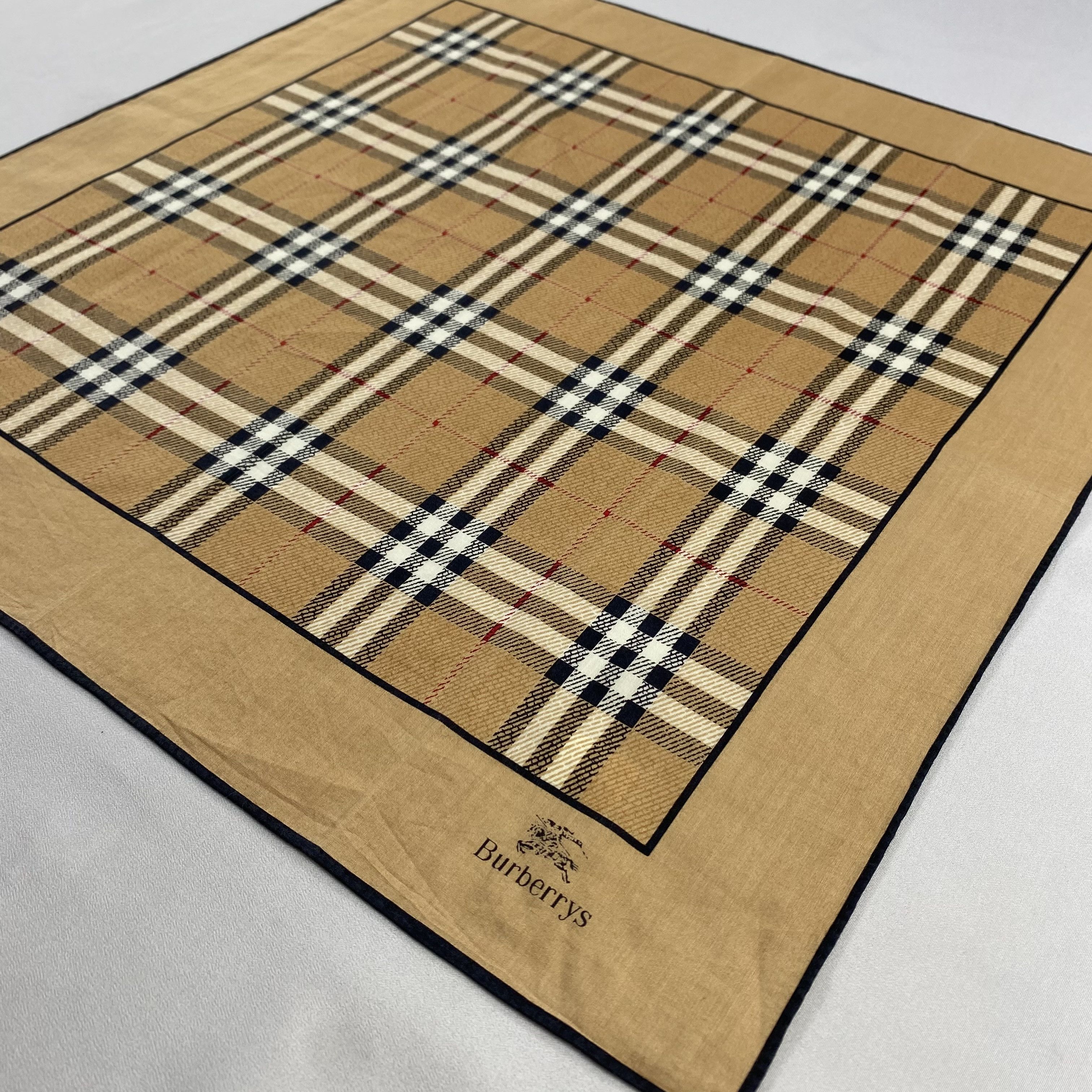 Burberry × Vintage Burberry Handkerchief / Neckerchief / Bandana-P1633 Size ONE SIZE - 2 Thumbnail