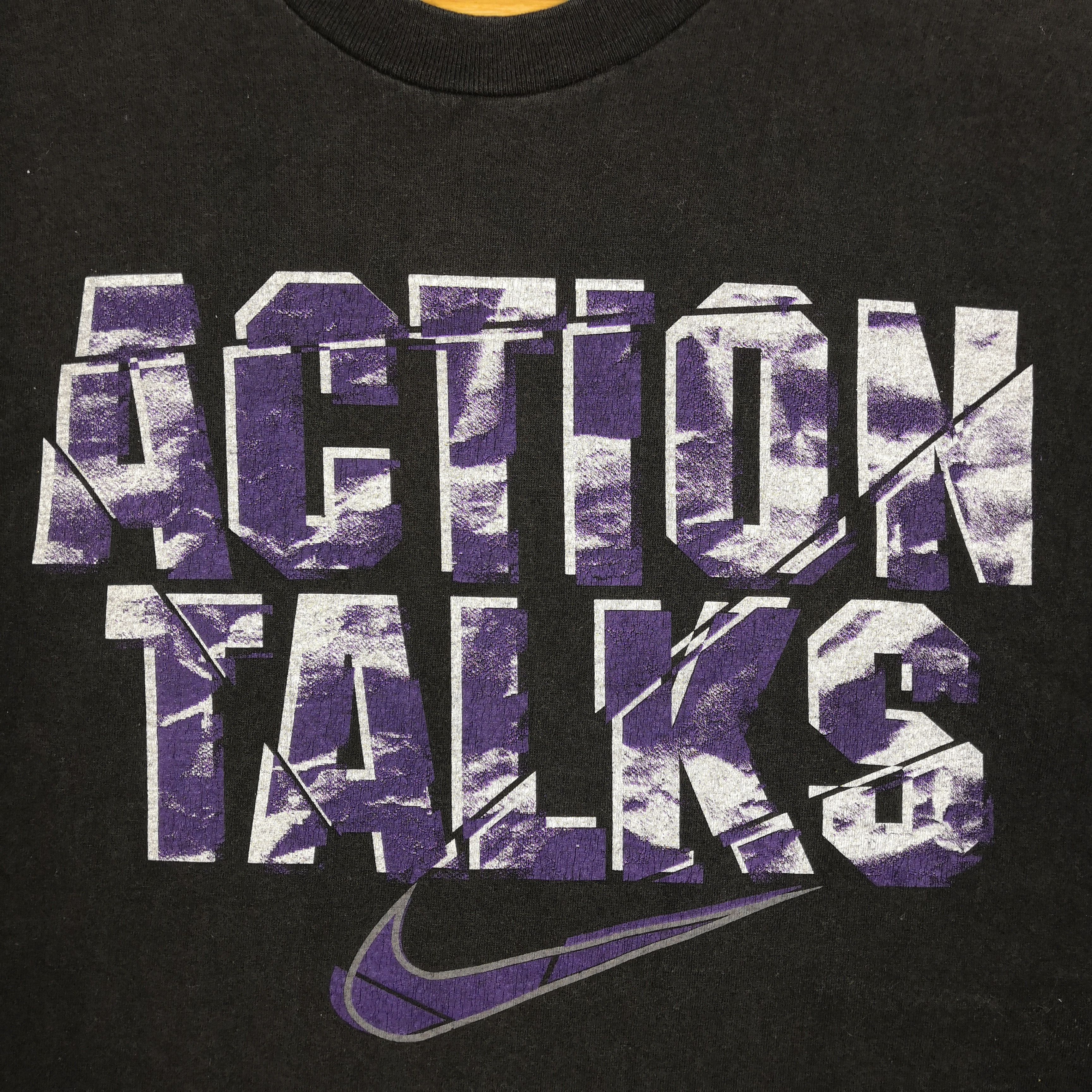 Nike × Vintage Vintage Y2k Nike T-Shirt Nike Swoosh Action Talks Nike Tees Size US XXL / EU 58 / 5 - 5 Thumbnail