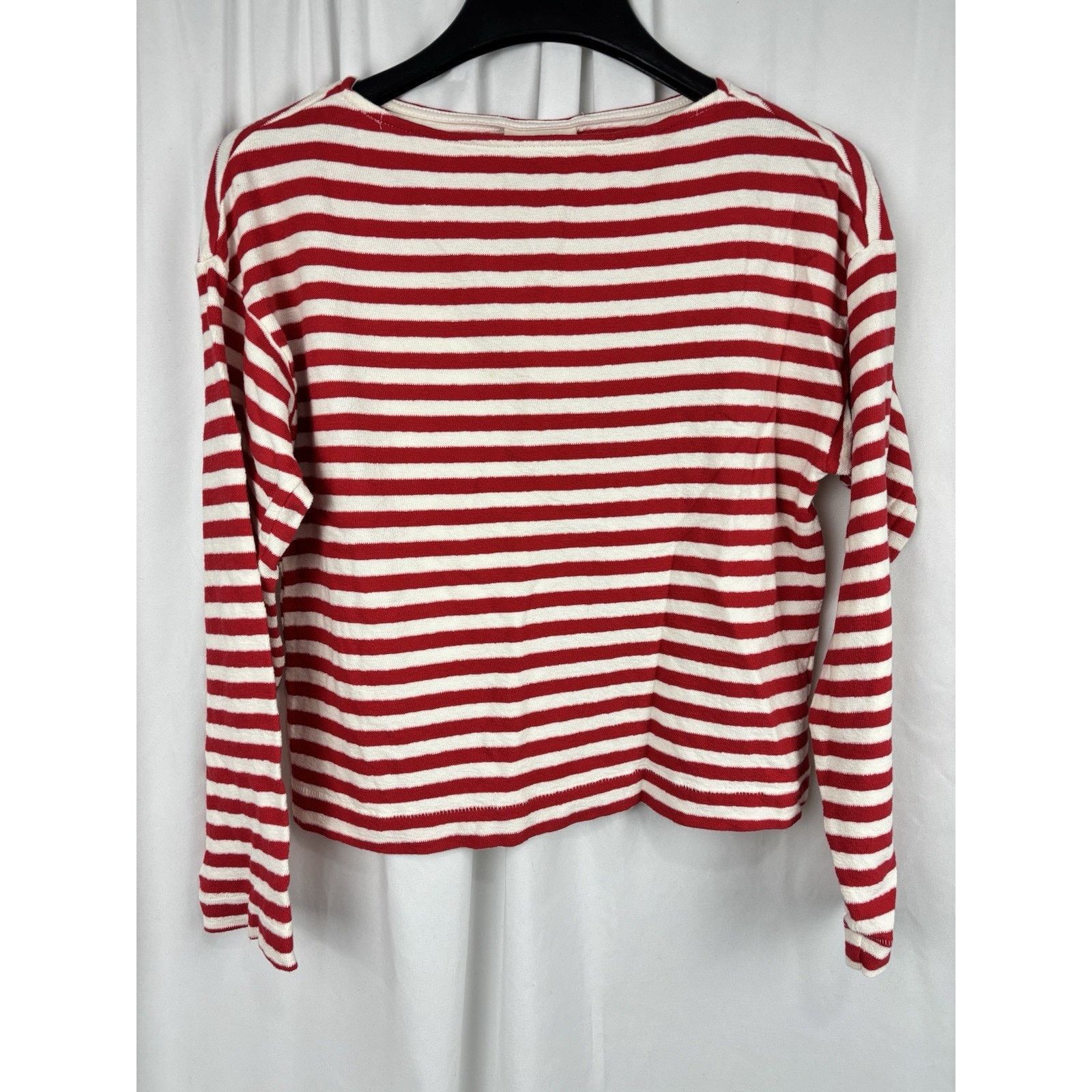 Target Basics NWT Universal Thread Red White Striped LS Boat Neck TShirt S Size S / US 4 / IT 40 - 1 Thumbnail