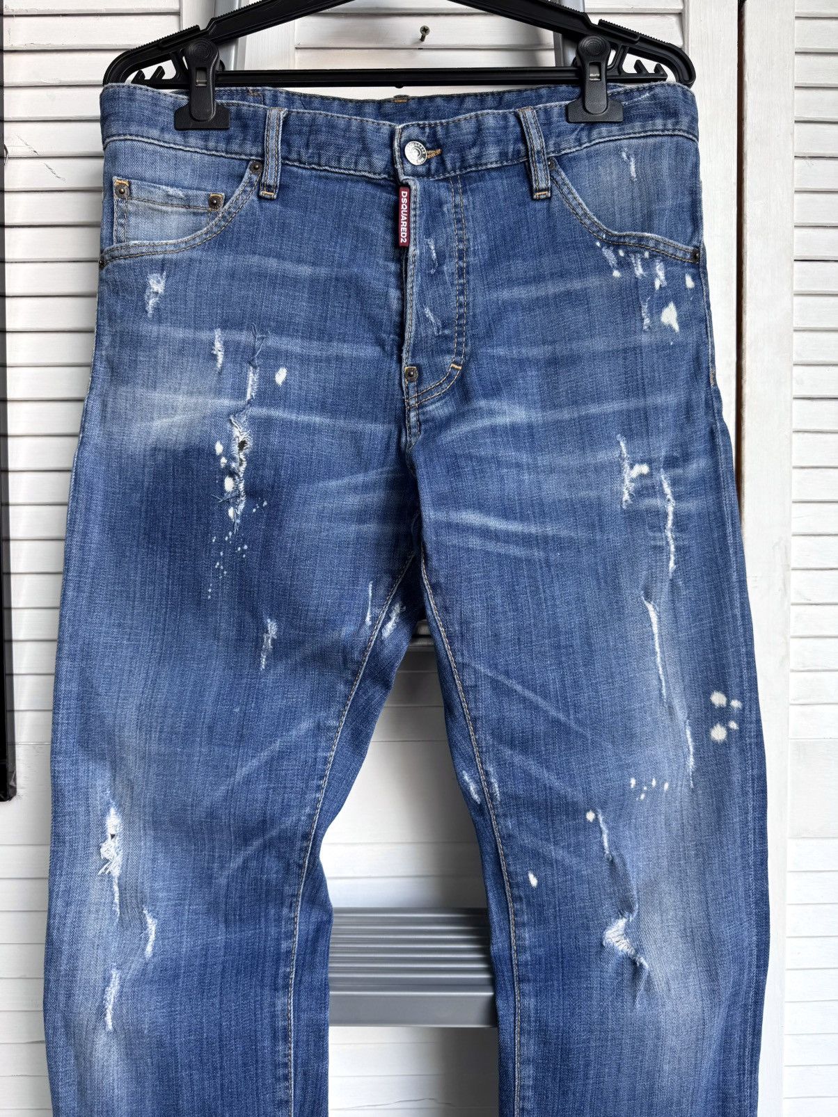 Dsquared2 Dsquared2 Cool Guy Jeans Painted Distressed Denim Size US 34 / EU 50 - 6 Thumbnail