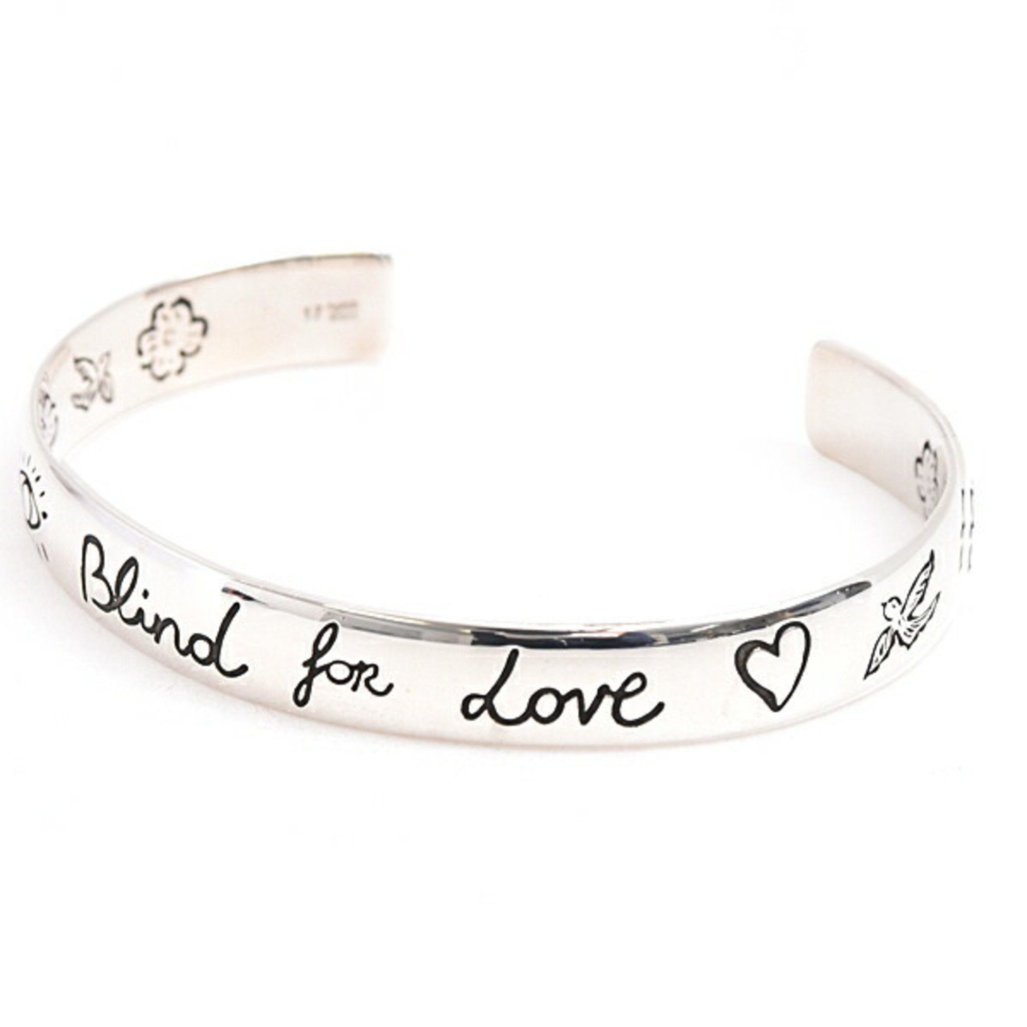 GUCCIグッチ バングル Blind for Love シルバー♯17 GUCCIグッチ バングル Blind for Love シルバー♯17 GUCCI