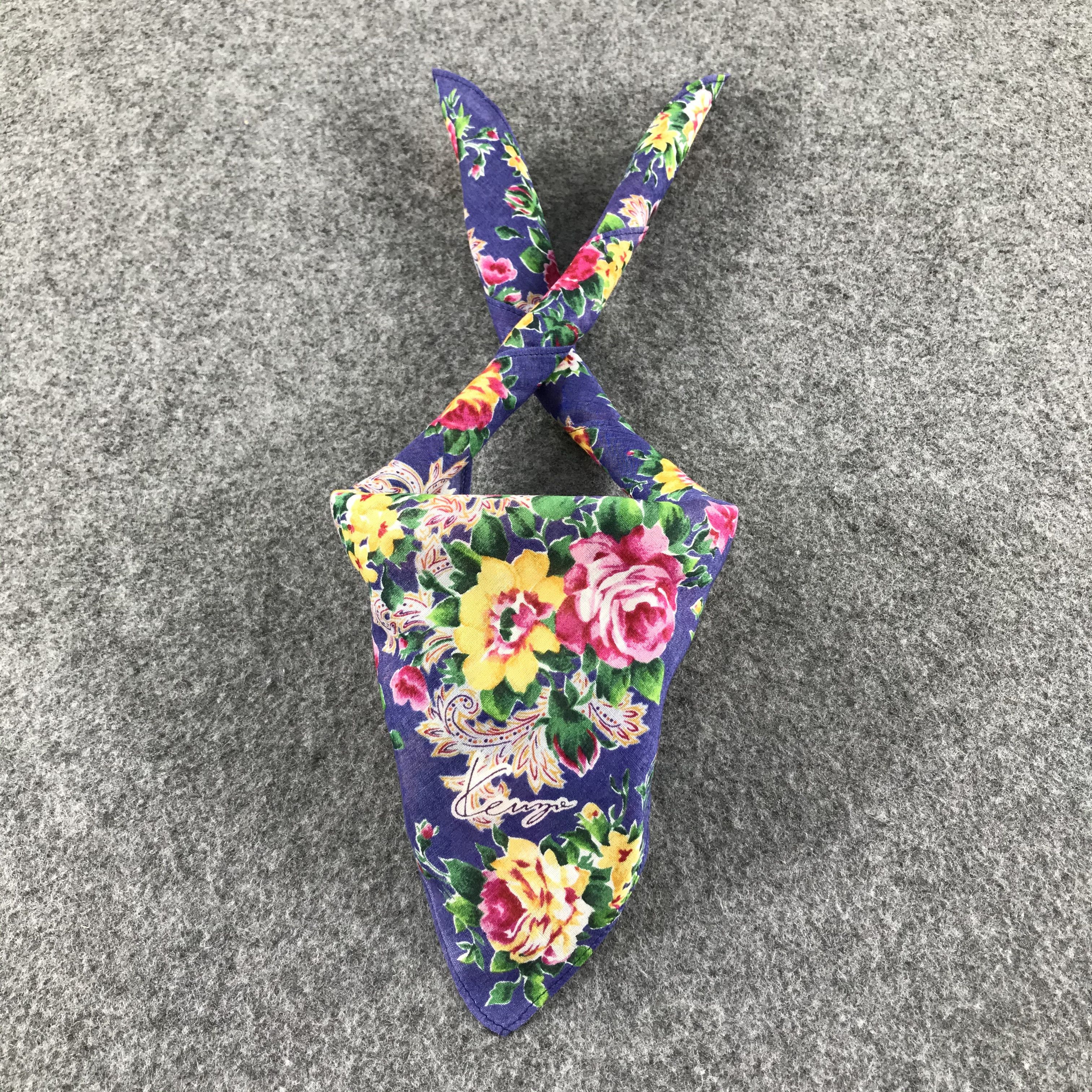 Kenzo Kenzo Floral Handkerchief Neckerchief Bandana H193 Size ONE SIZE - 2 Thumbnail