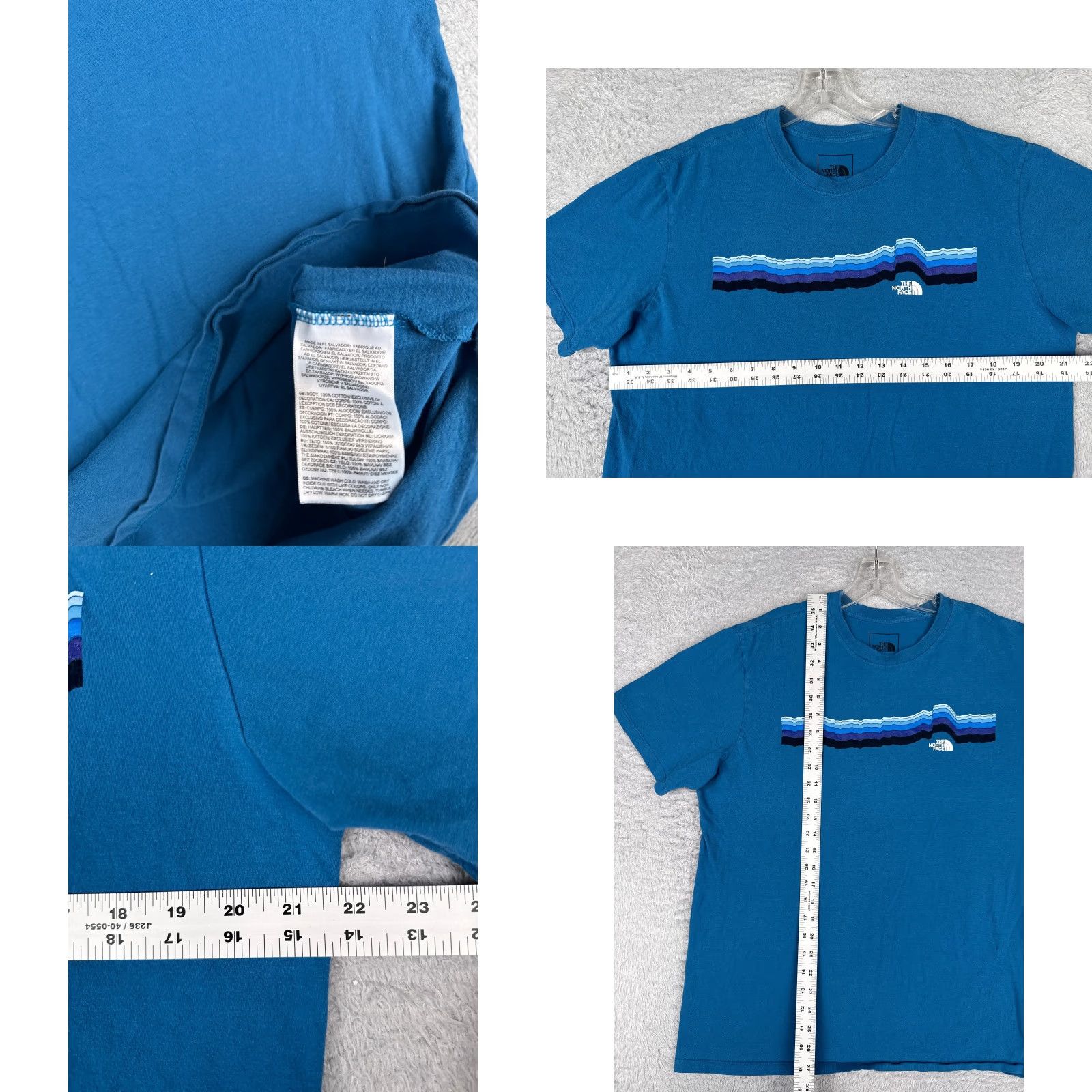 The North Face The North Face Shirt Men L Blue Short Sleeve Crew Neck 100% Cotton Size US L / EU 52-54 / 3 - 8 Thumbnail