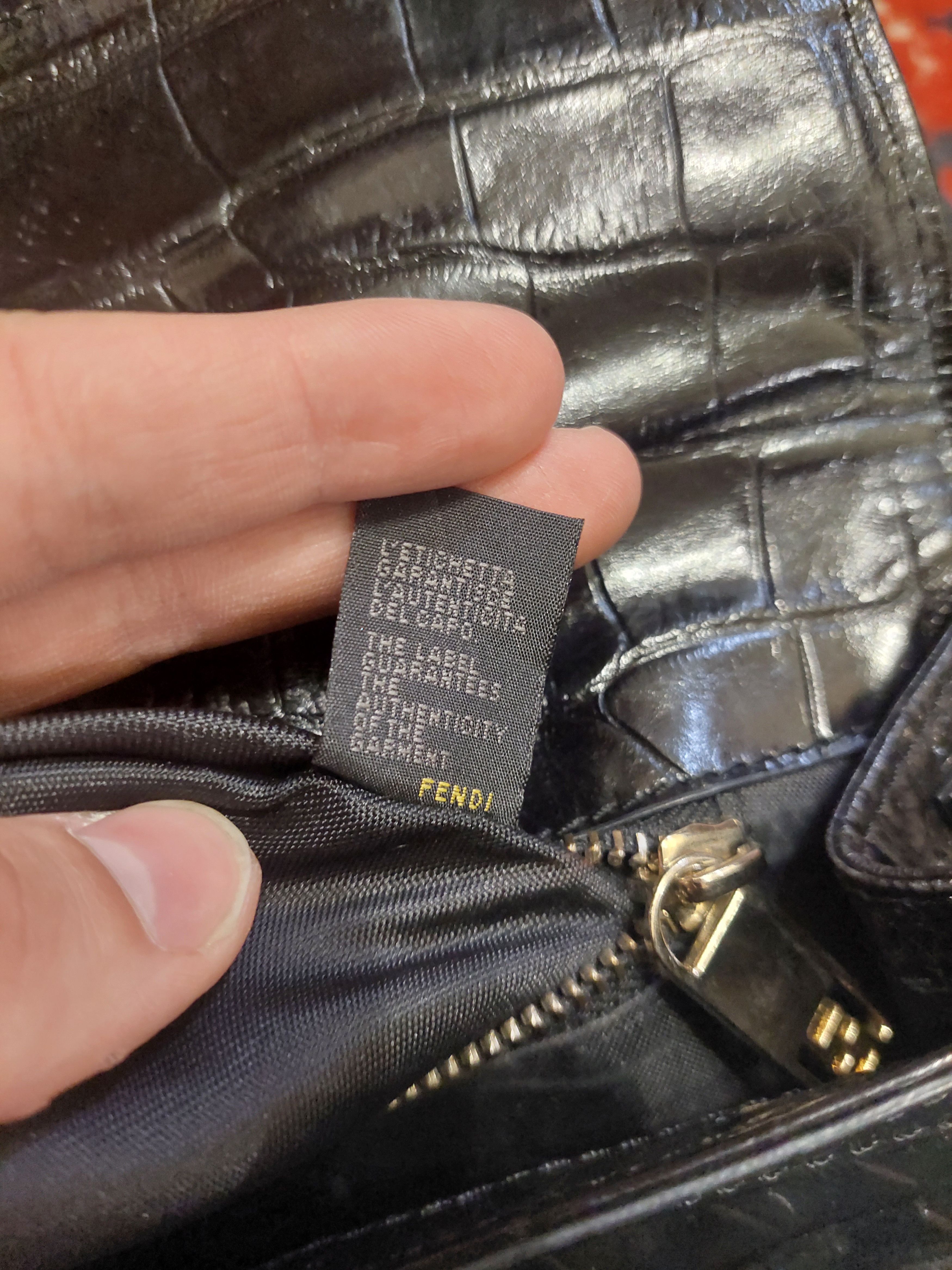 Fendi Crocodile Embossed Leather Clutch Size ONE SIZE - 4 Thumbnail