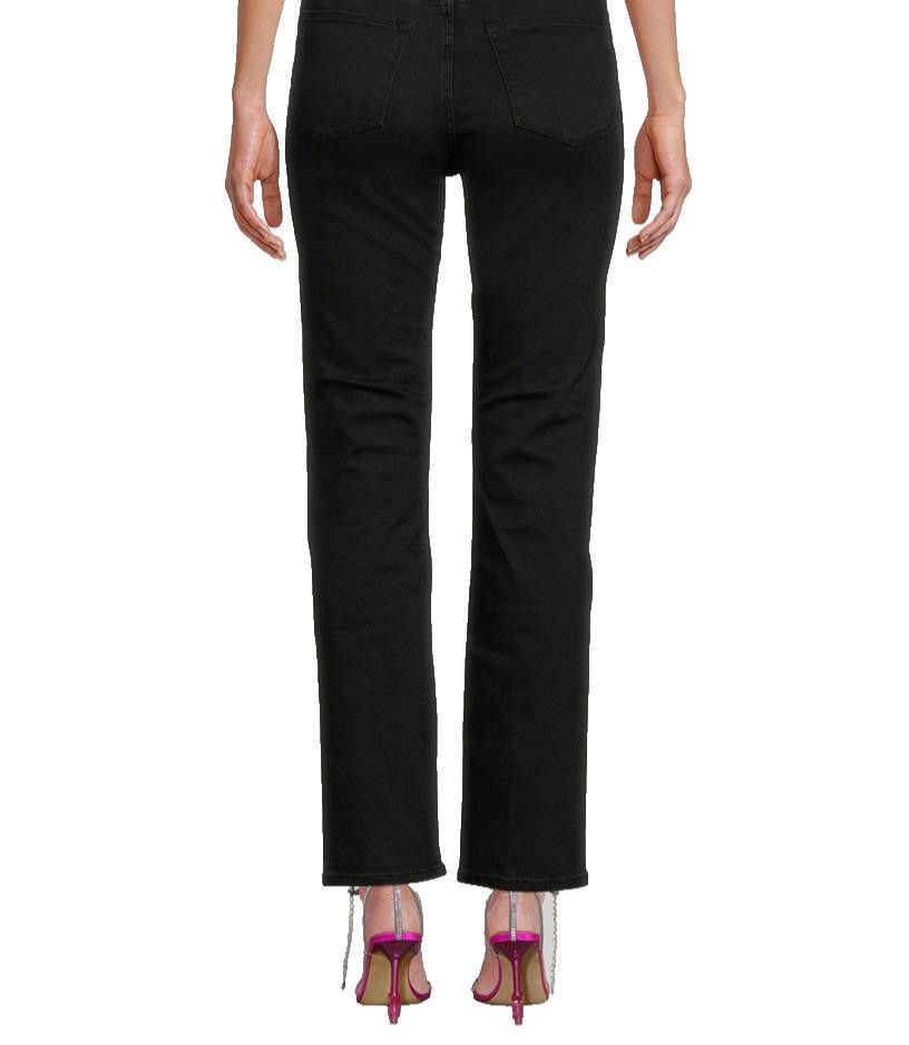 Frame Frame Women US29 Blackfinn Le Super High Straight Leg Jeans Size 29" - 3 Thumbnail
