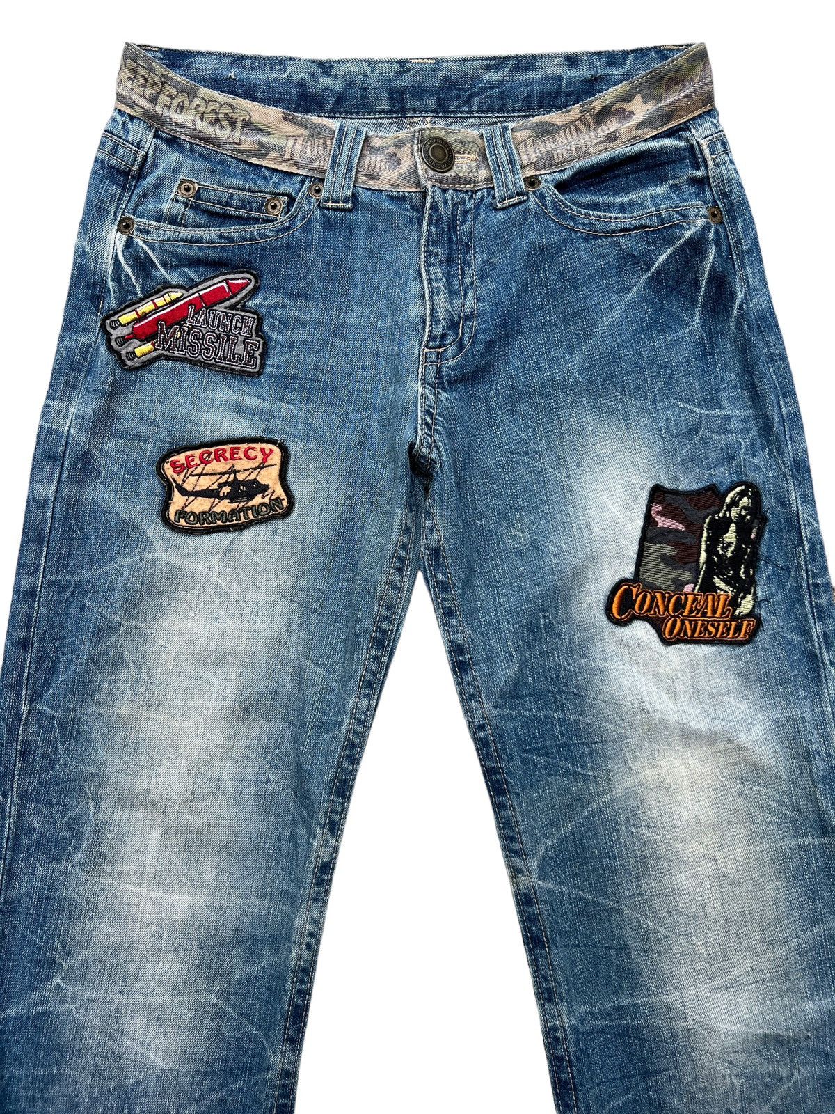 Japanese Brand Japanese Distressed Patchwork Patches Denim Jeans 31x31 Size US 31 - 4 Thumbnail