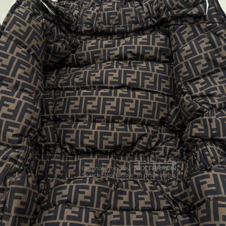 Fendi Fendi White Caramel Printed Double Sided Slim Fit Duck Dow Size XS / US 0-2 / IT 36-38 - 7 Thumbnail