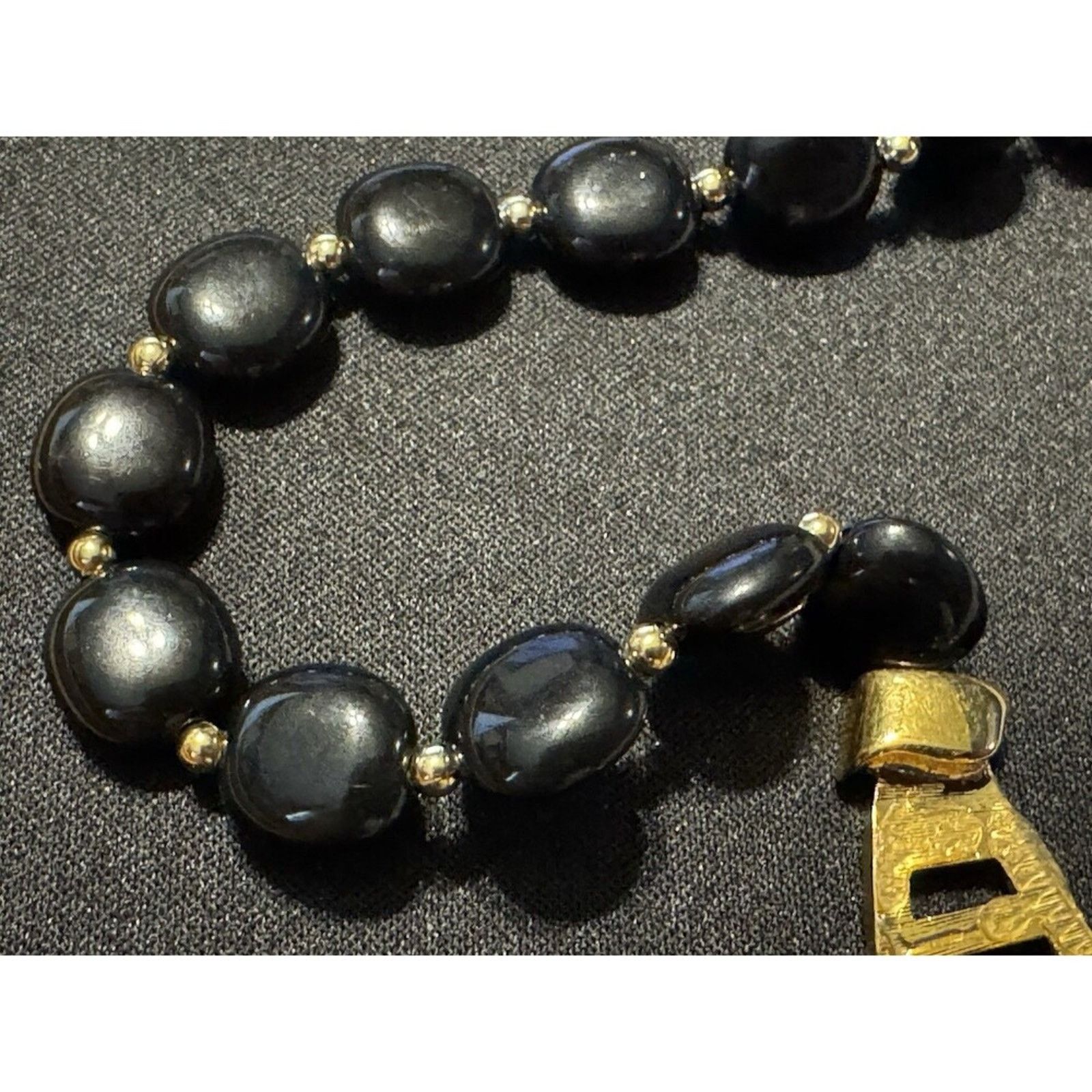 Other Vintage Napier Gold Tone Statement Necklace Fold Over Clasp Size ONE SIZE - 4 Thumbnail