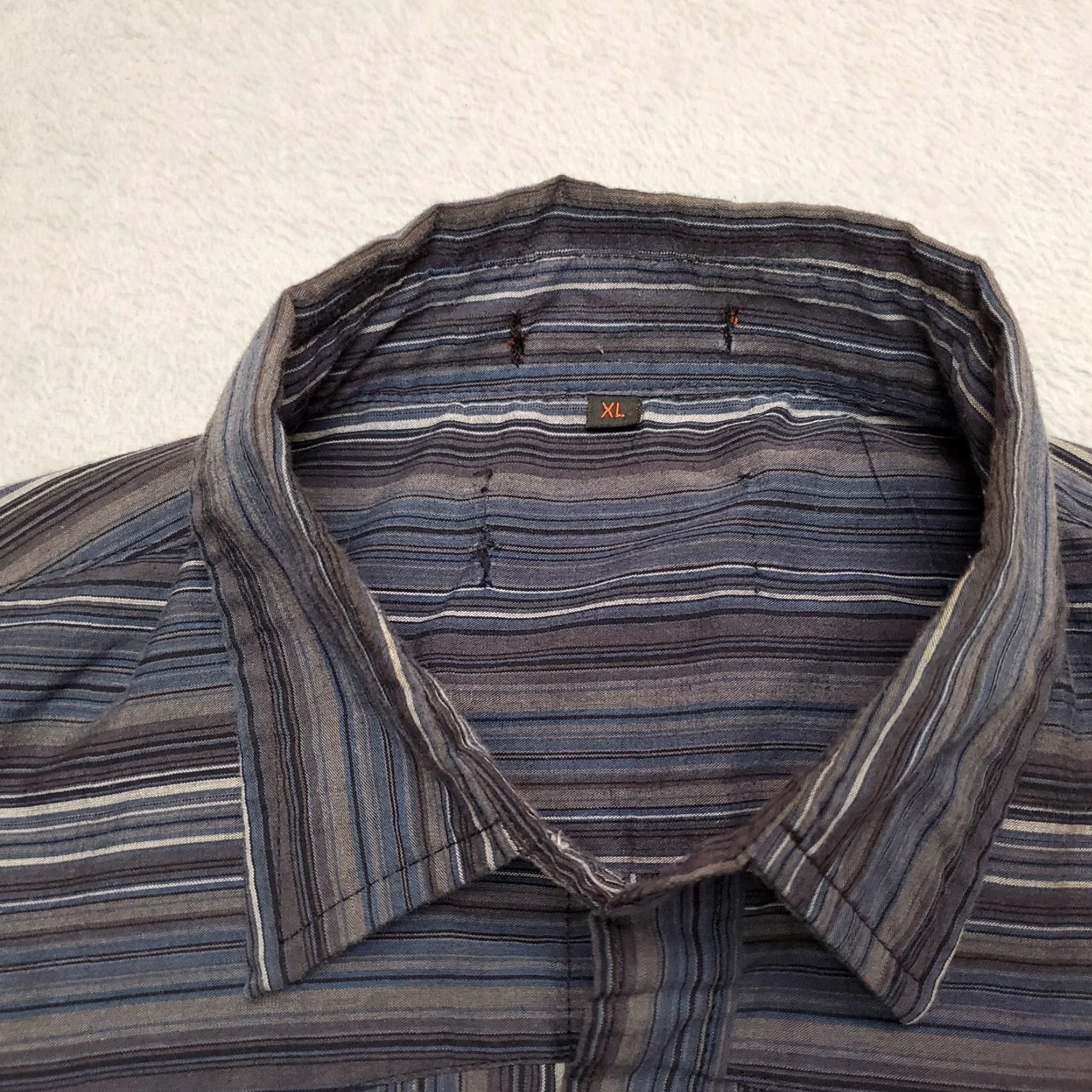 Wrangler VINTAGE Wrangler Shirt Mens XL Blue Stripe Long Sleeve Cowboy Western Size US XL / EU 56 / 4 - 4 Thumbnail