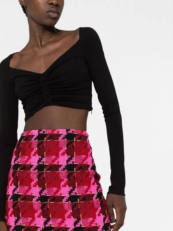 Versace o1y0226 V-neck Blouse in Black Size L / US 10 / IT 46 - 3 Thumbnail