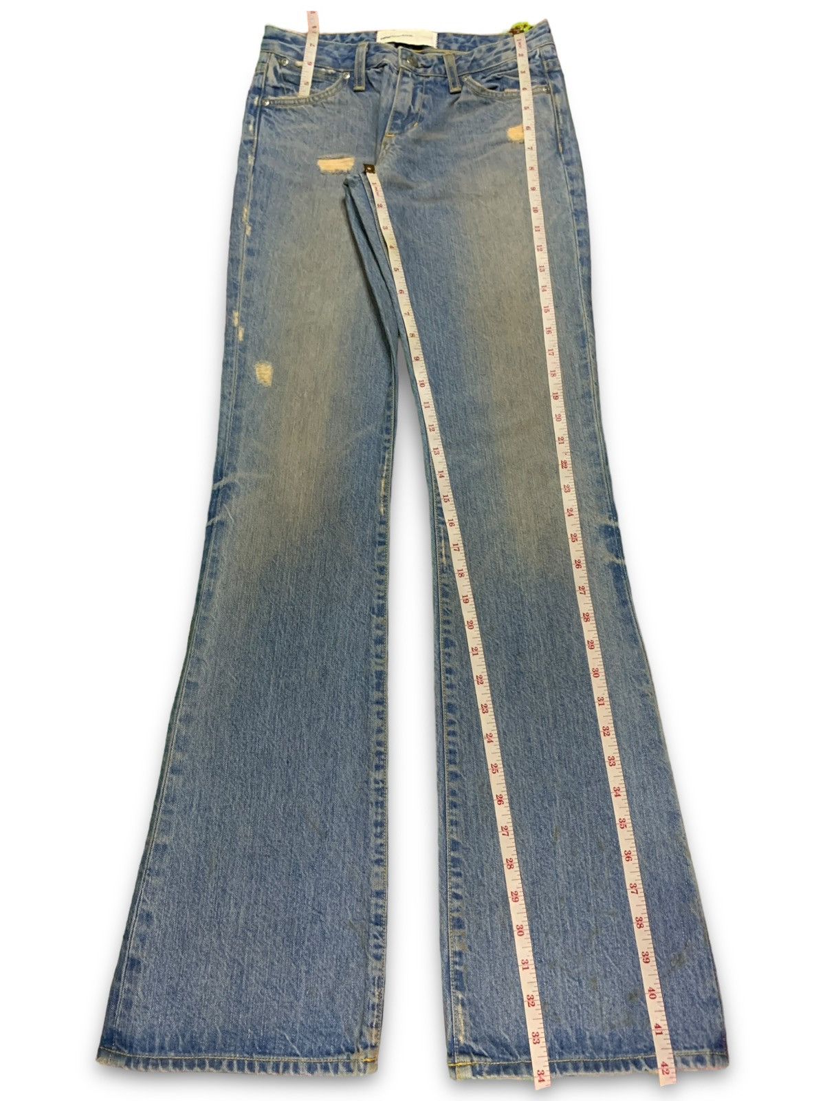 Paper Denim & Cloth Vintage USA Paper Denim & Cloth Distressed Flare Jeans Size 27" / US 4 / IT 40 - 12 Thumbnail