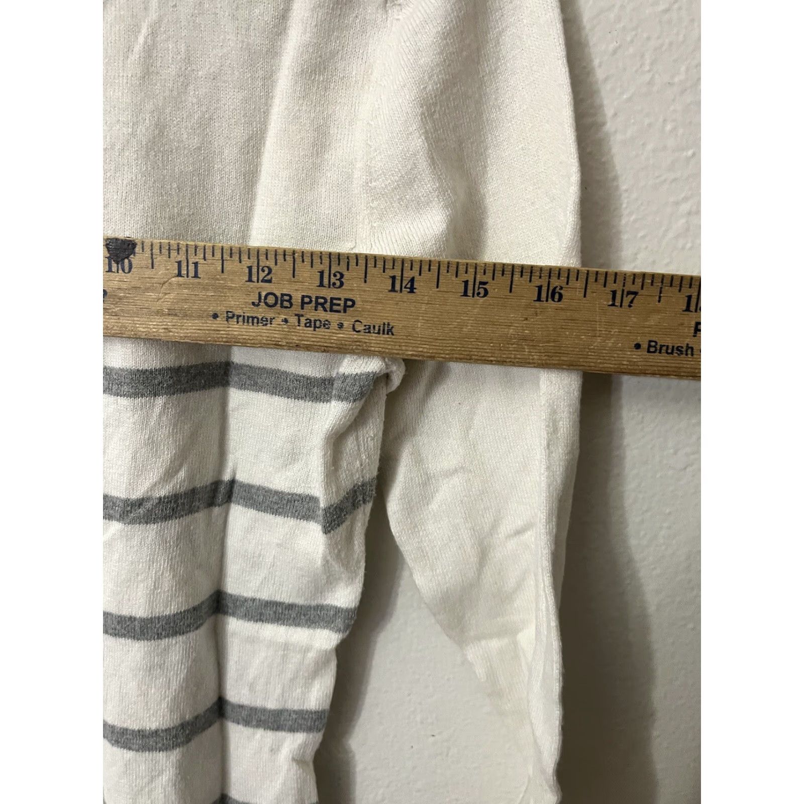 Gap Gap Women's Sweater Pullover 3/4 Sleeve White Gray Striped Size S Knit Cotton Boat Neck Pullover, Casual Vintage (Mens/Womens) Size S / US 4 / IT 40 - 5 Thumbnail