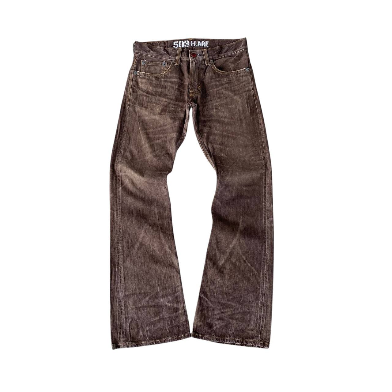 Edwin FLARE EWDIN 503 HERINGBONE GHOSTCLAW DARK BROWN Size US 30 / EU 46 - 2 Thumbnail