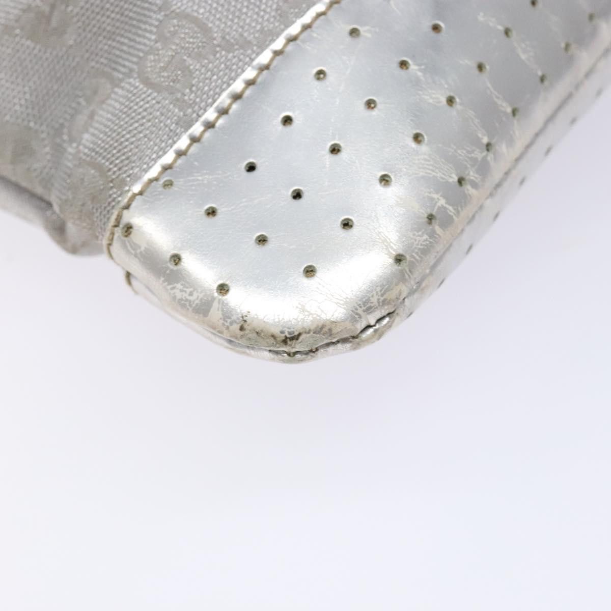 Gucci GUCCI GG Canvas Sherry Line Shoulder Bag Silver Size ONE SIZE - 11 Thumbnail