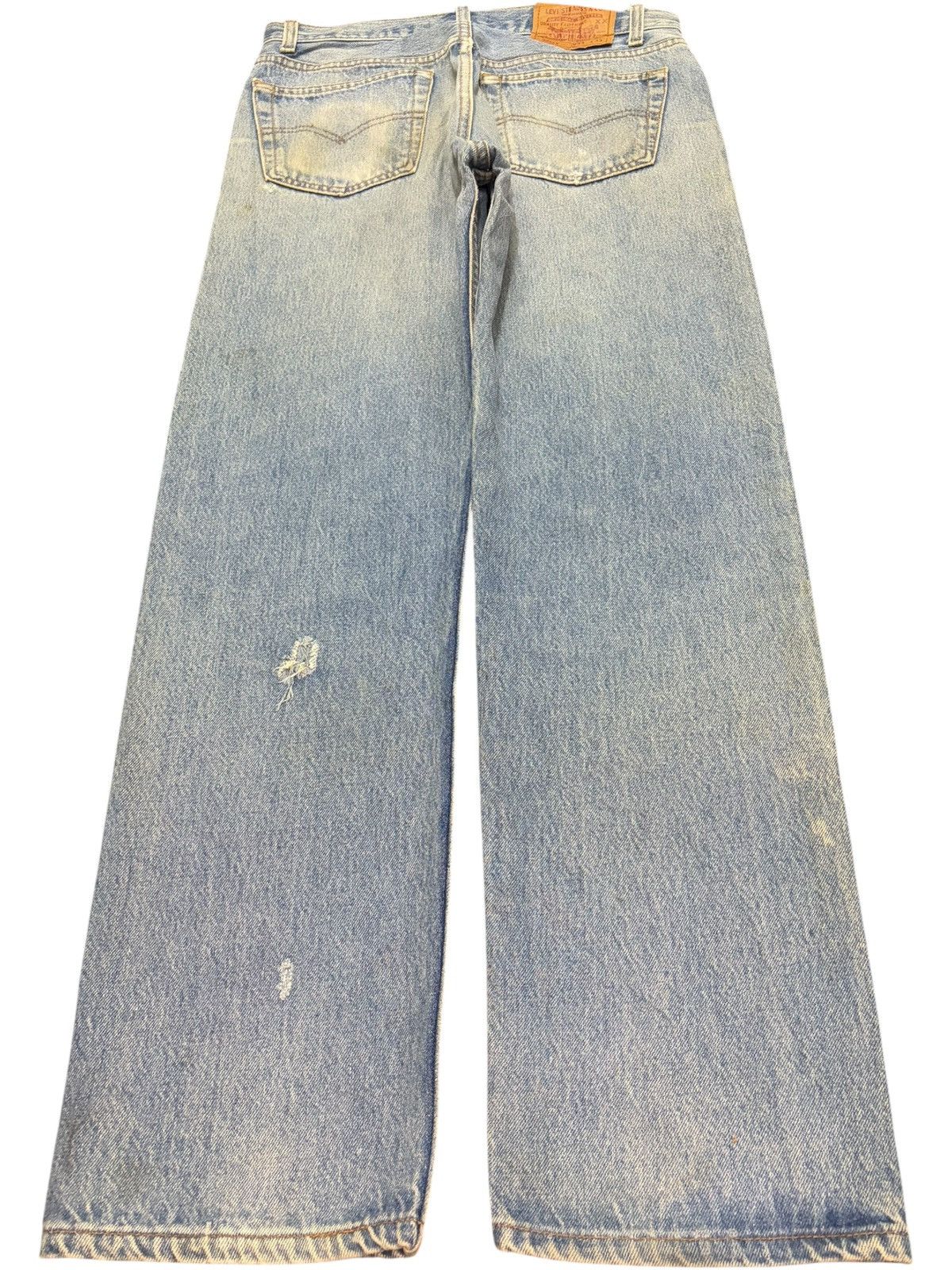Levi's Vintage 90s Levis 501 Mud Wash Distressed Jeans Size US 31 - 2 Thumbnail