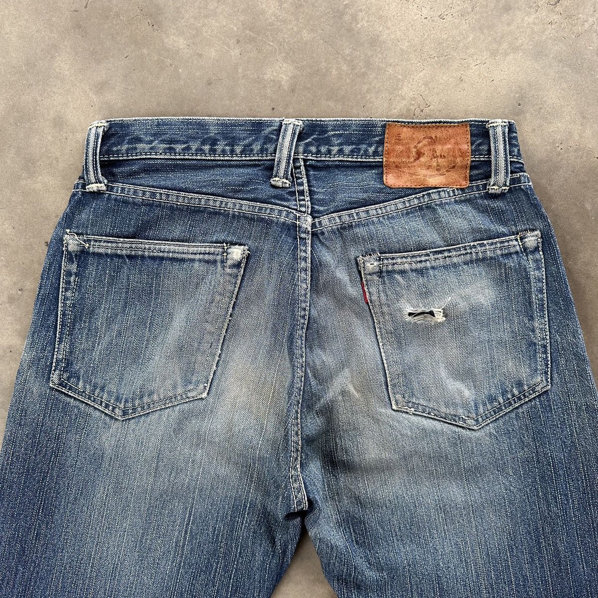 Japanese Brand Vintage Japanese Redline Distress Faded Denim Jean Pant W29 Size US 29 - 11 Thumbnail