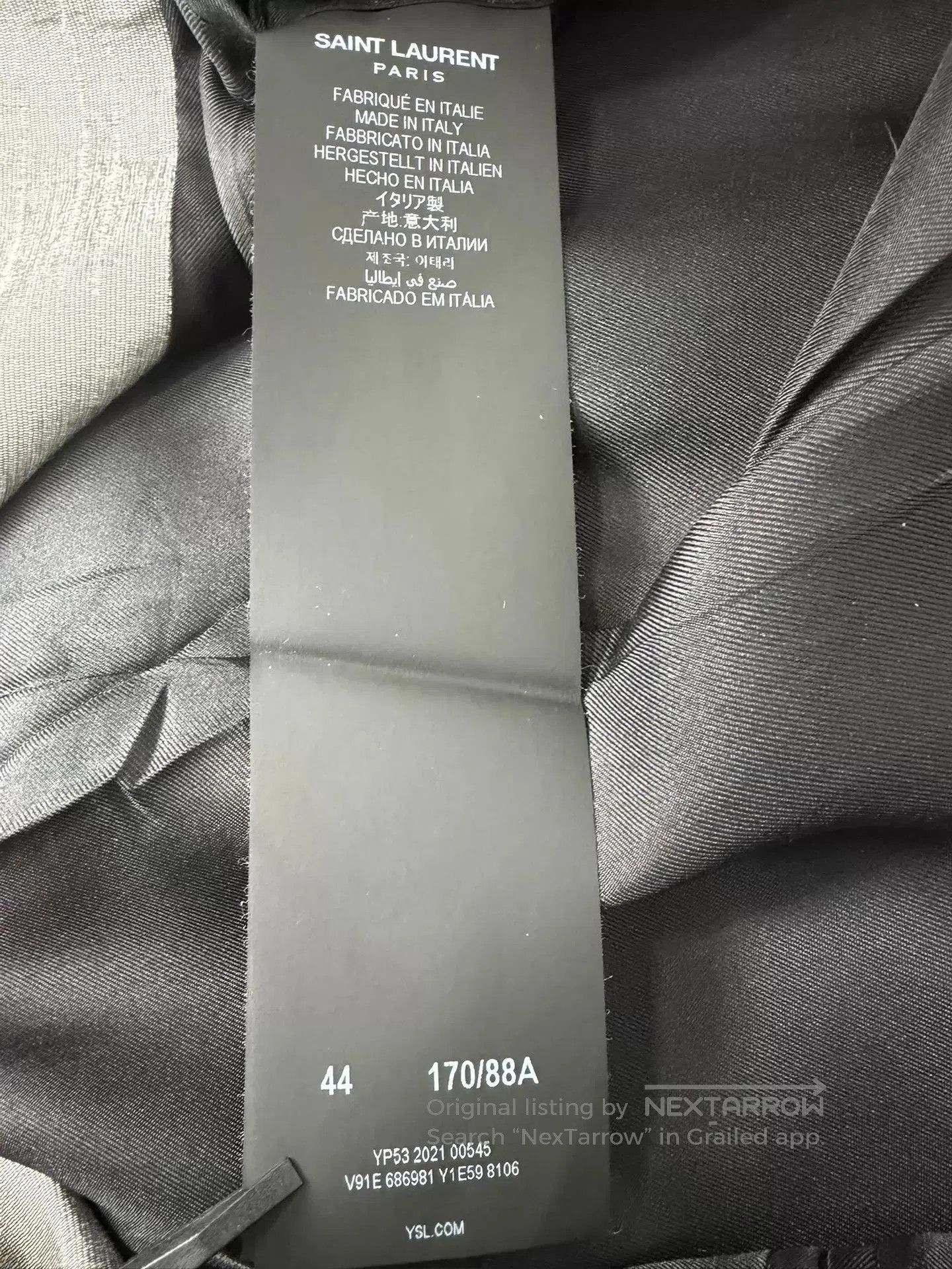 Saint Laurent Paris Gray Single-Breasted Blazer. Size US M / EU 48-50 / 2 - 5 Thumbnail