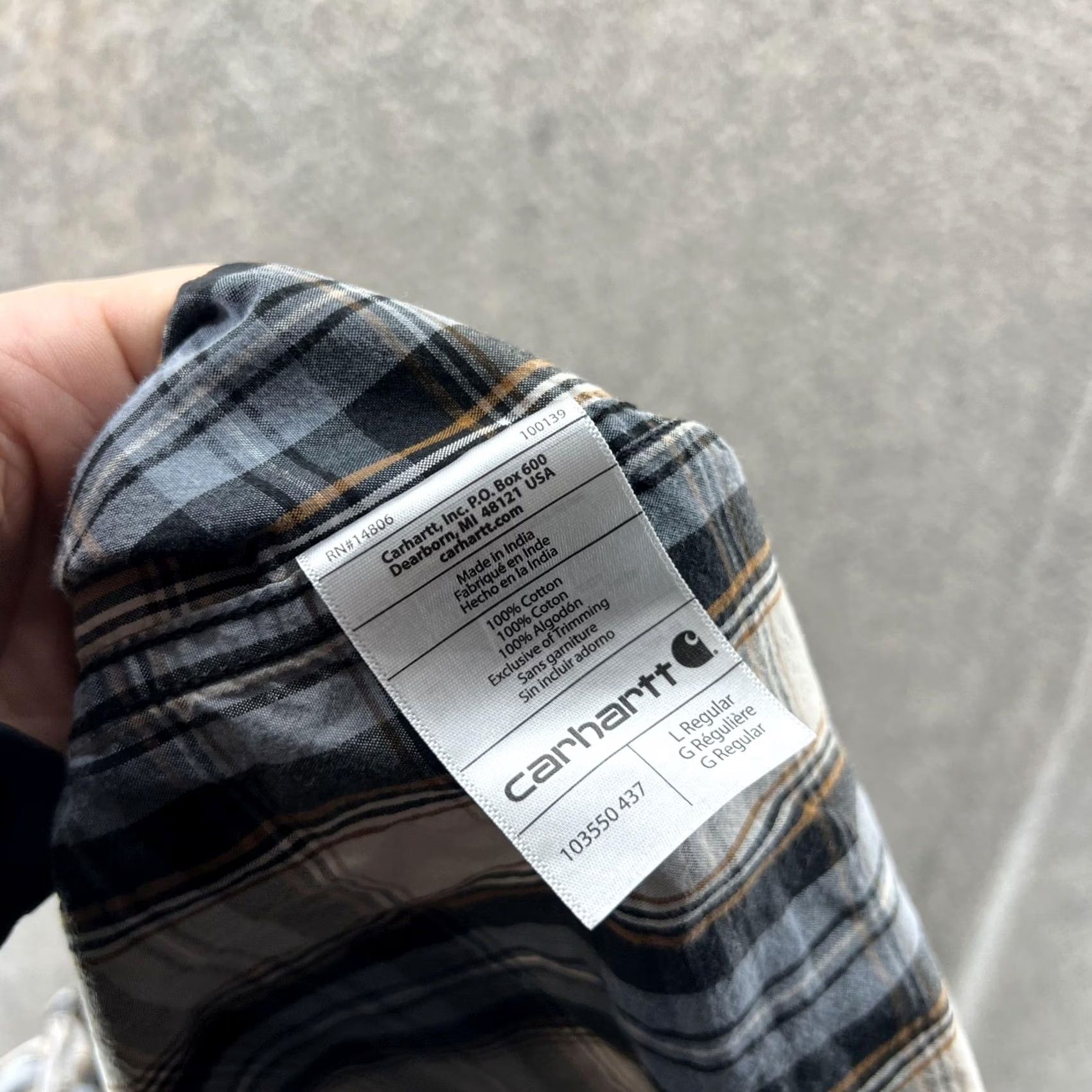 Carhartt Carhartt Shirt Mens L Gray Plaid Short Sleeve Button Front Relaxed Fit Size US L / EU 52-54 / 3 - 6 Thumbnail