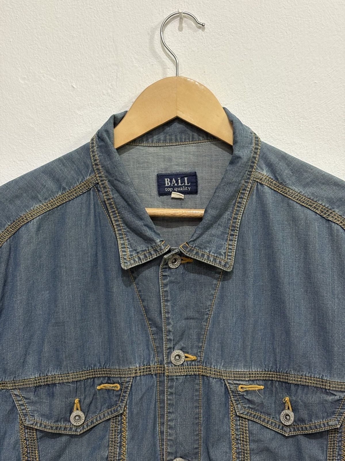 Japanese Brand 90s Ball Denim Jacket Size US M / EU 48-50 / 2 - 6 Thumbnail