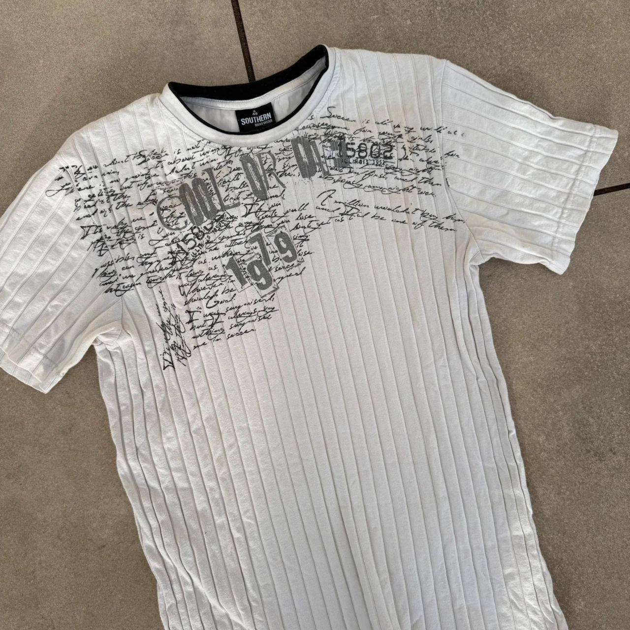 Vintage Vintage y2k Opium Ribbed T shirt Tee White Printed Size US M / EU 48-50 / 2 - 4 Thumbnail